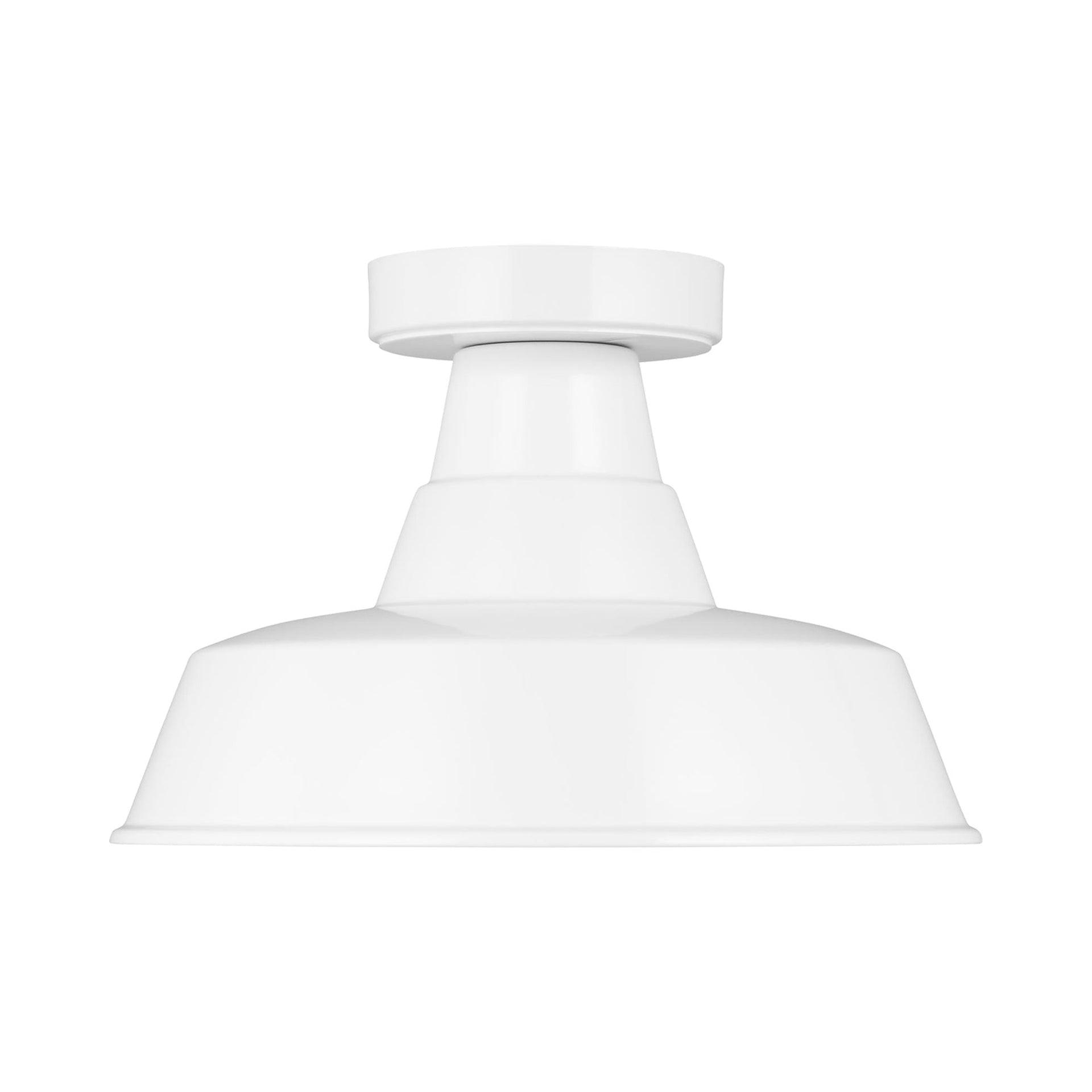 Fisher Outdoor Flush Mount - White / 12"Dia