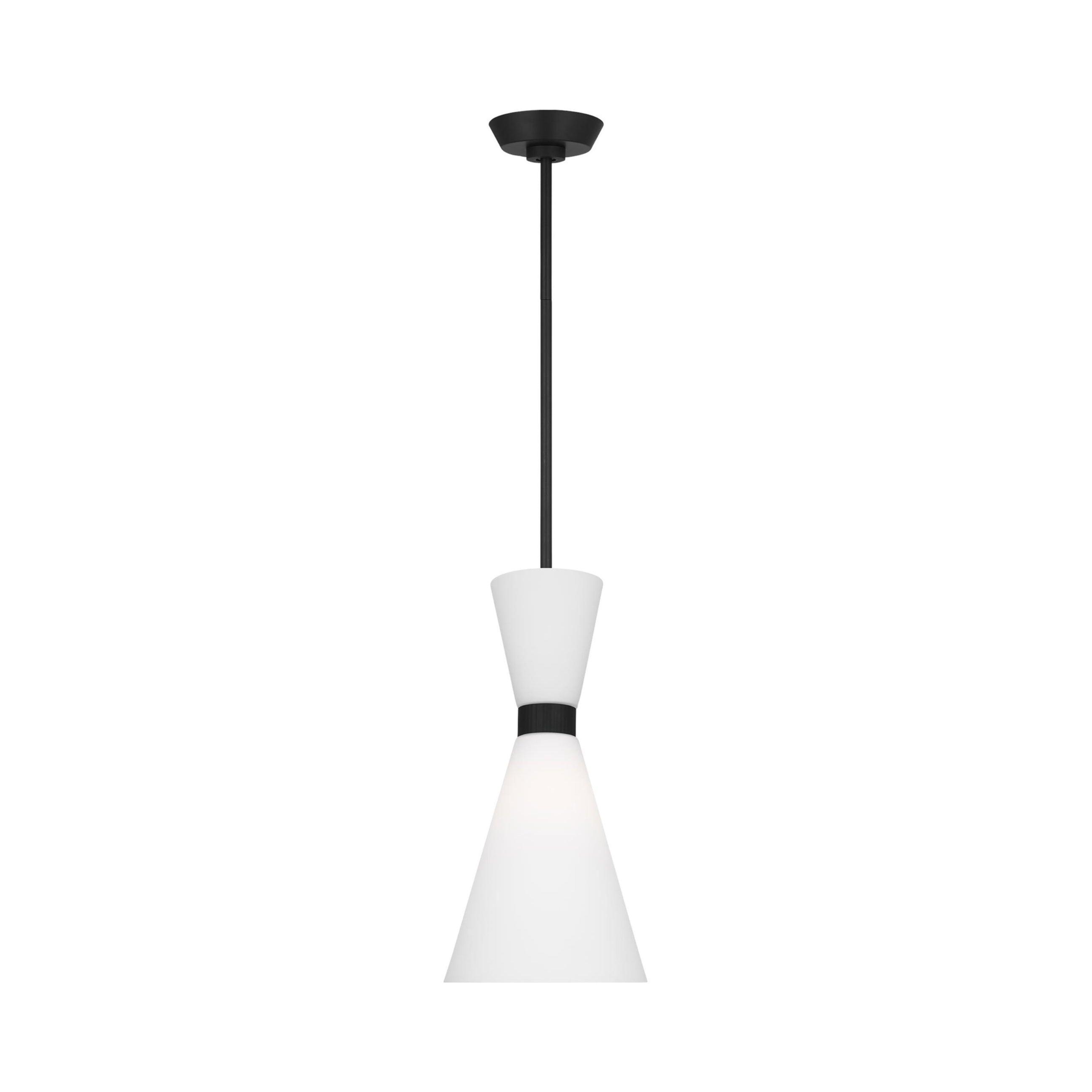 Belcarra Brushed Steel Pendant Light with Etched White Glass Shade