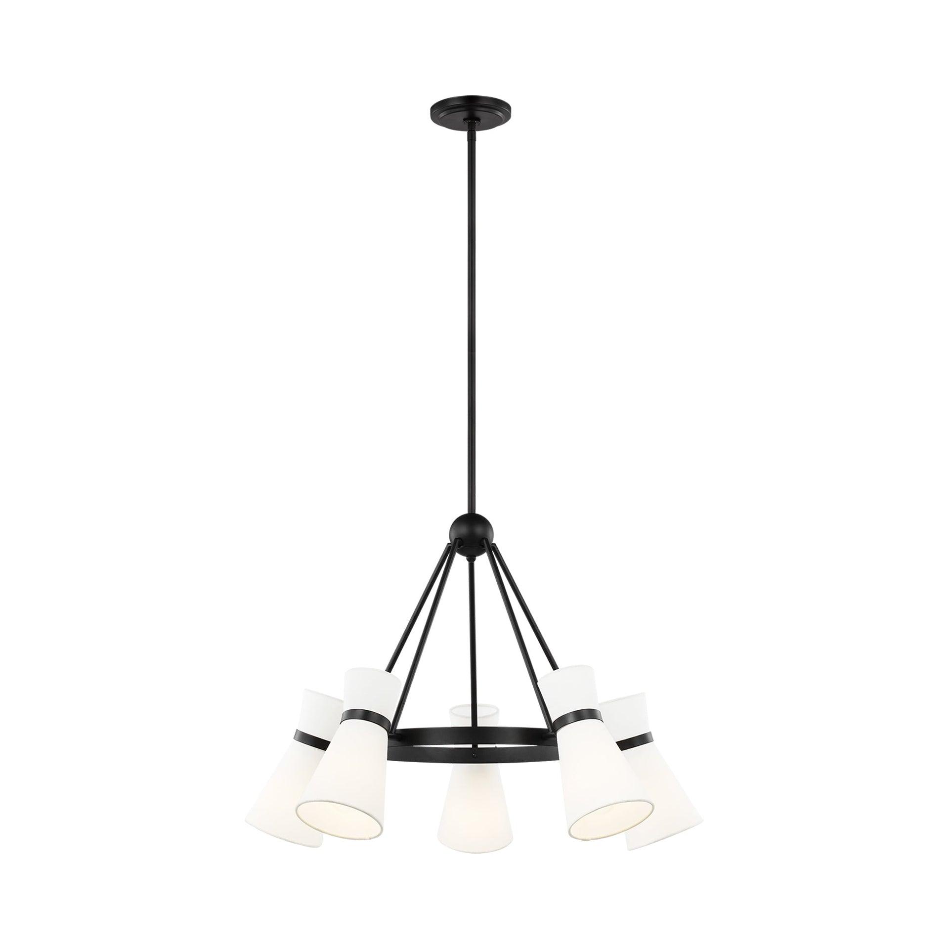 Clark 29'' Midnight Black Industrial Drum Chandelier