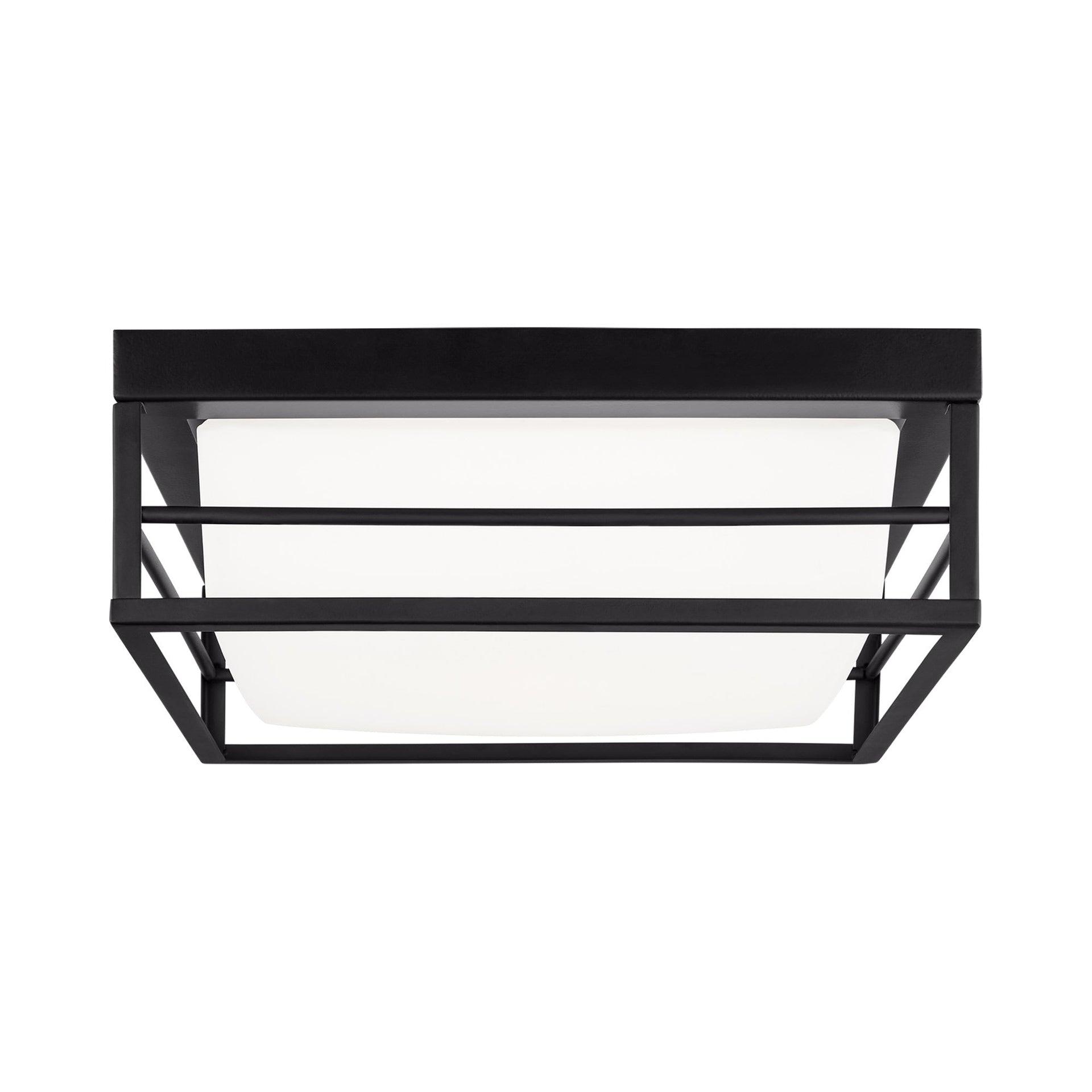 Generation Lighting Dearborn 1.0 -Light 12.0-in Matte Black Flush Mount Light
