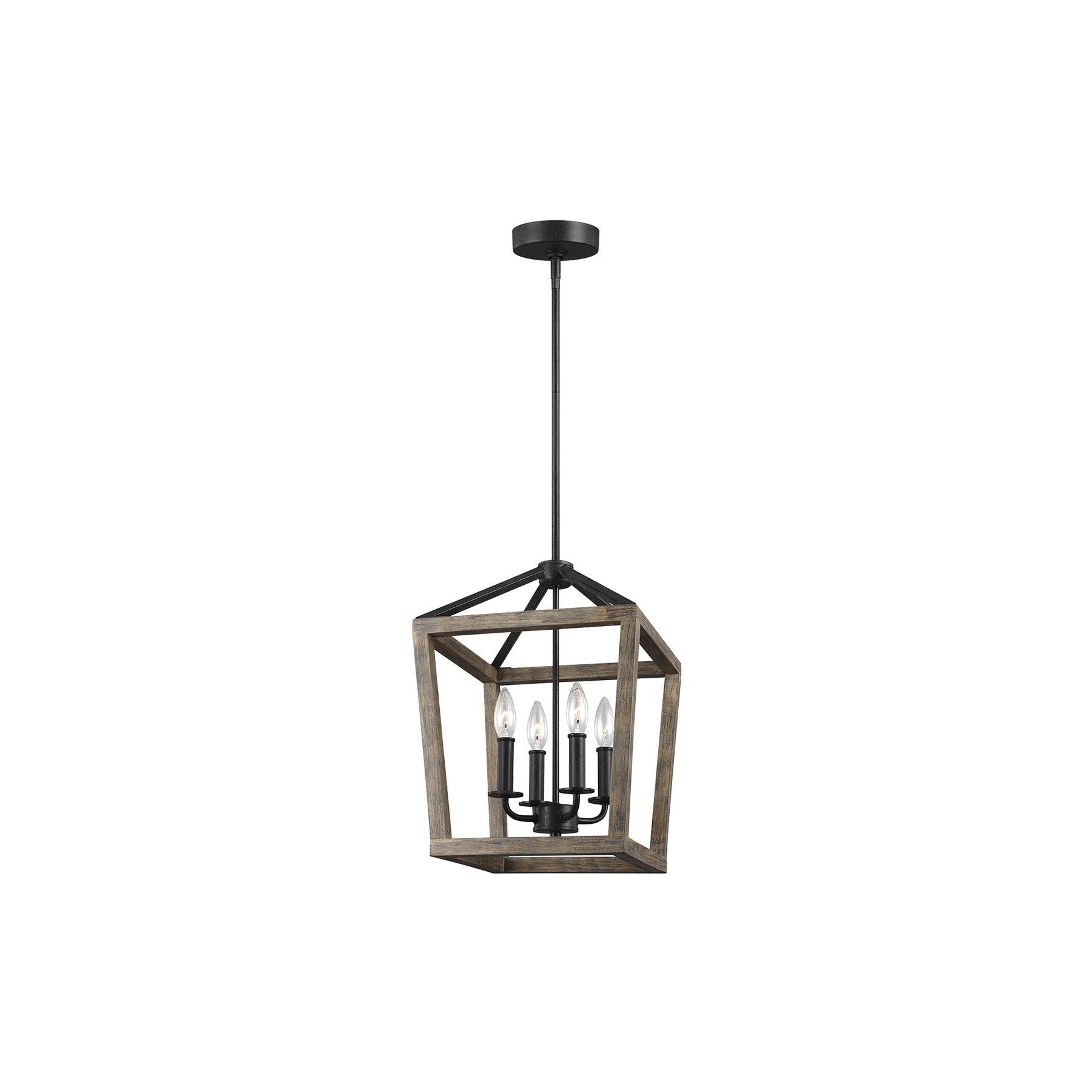 Buford Wood & Iron Chandelier (12"-26")