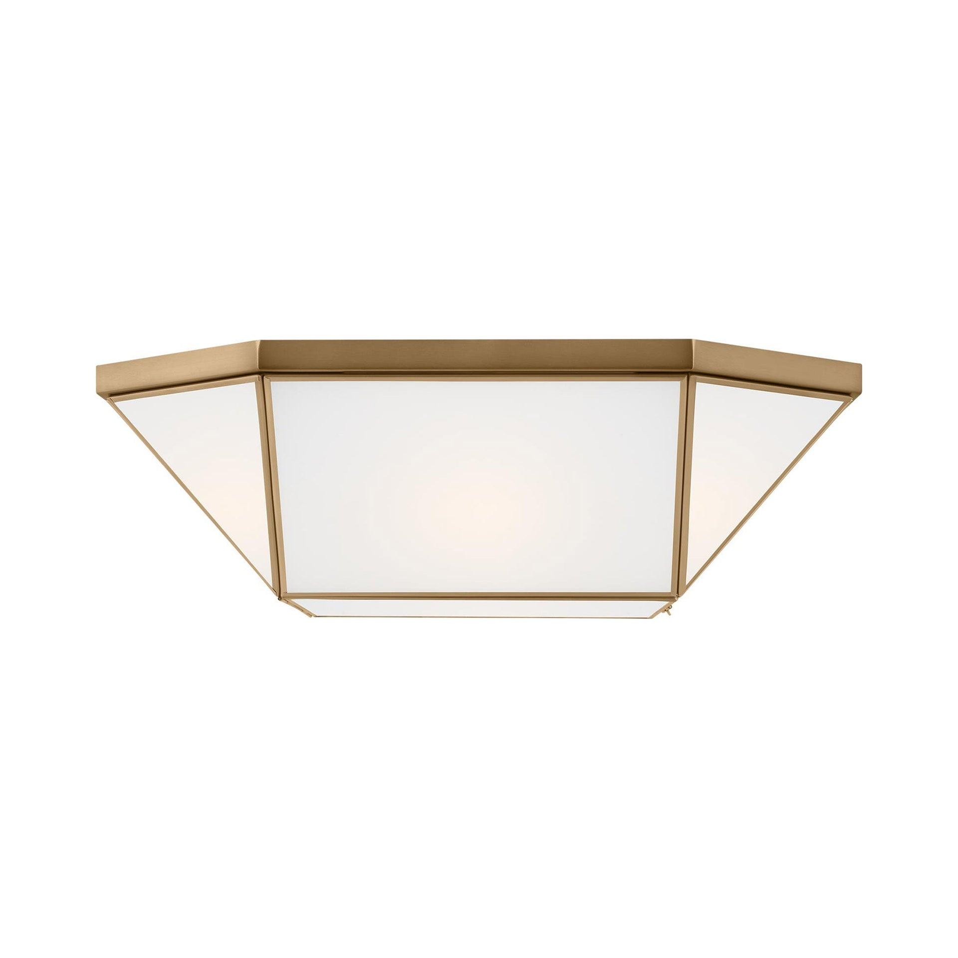 Morrison Satin Brass LED Energy Star Indoor/Outdoor Flush Mount