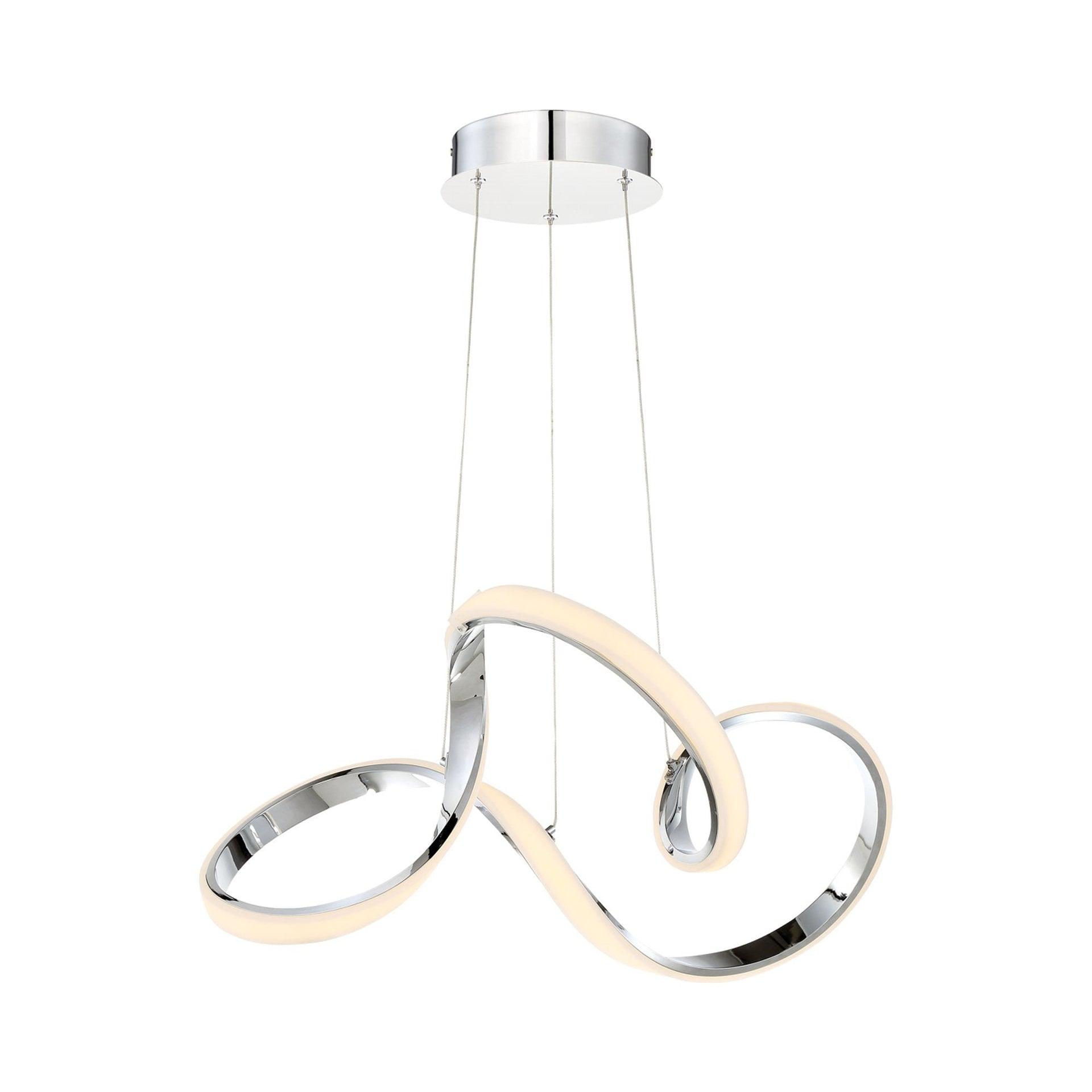WAC Lighting Vornado 23" LED 3000K Contemporary Aluminum Pendant in Chrome