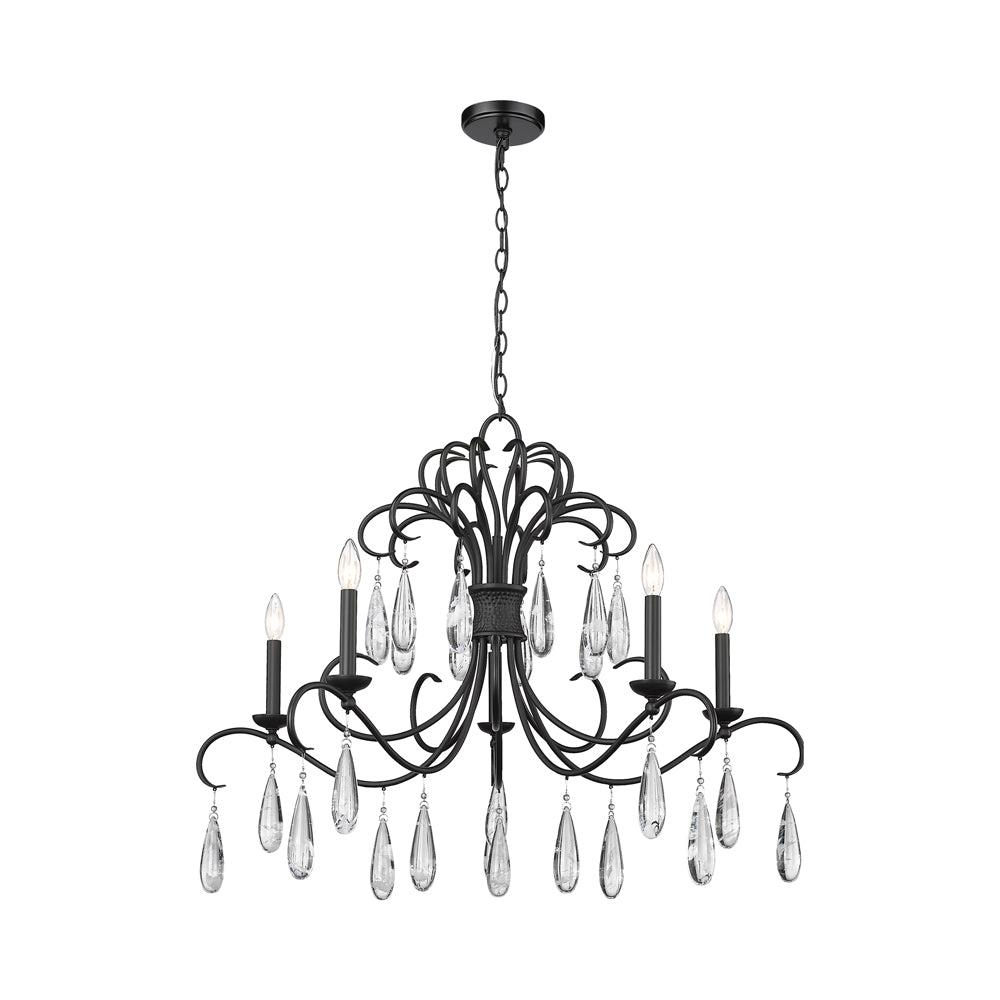 Z-Lite Amara 5 - Light Chandelier in  Matte Black