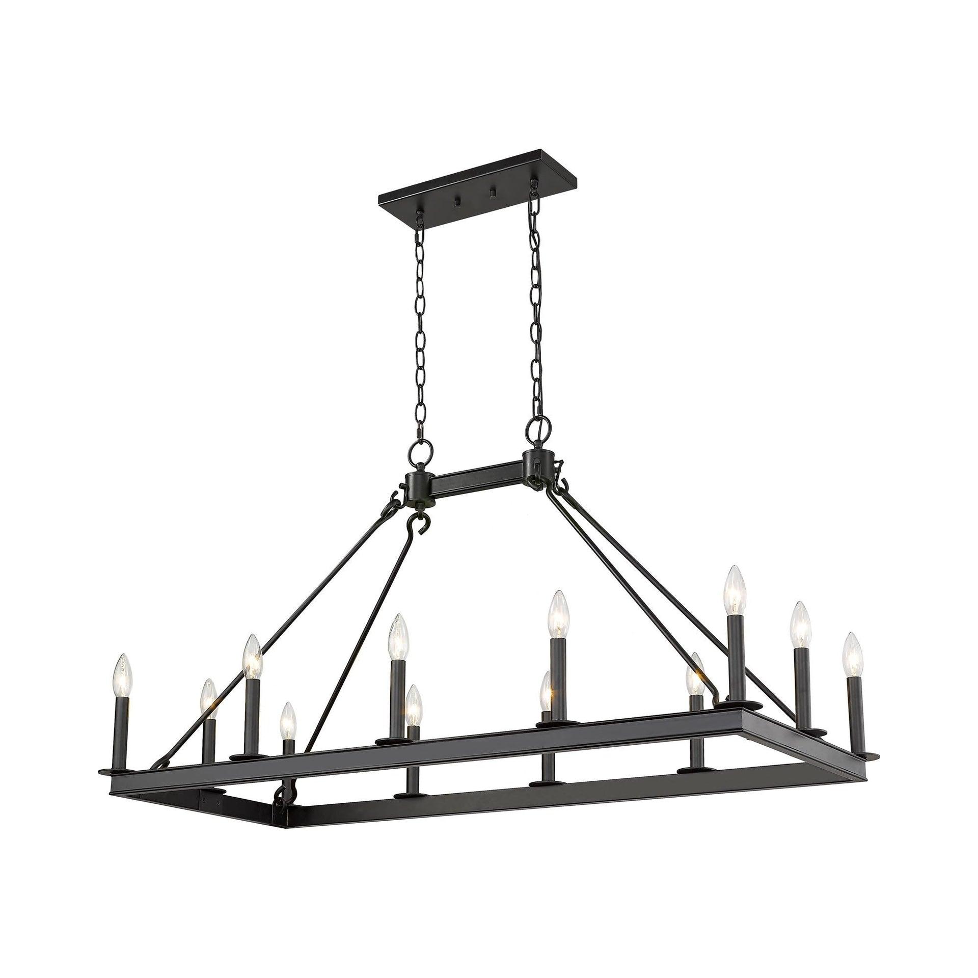 Z-Lite Barclay 12 - Light Chandelier in  Matte Black