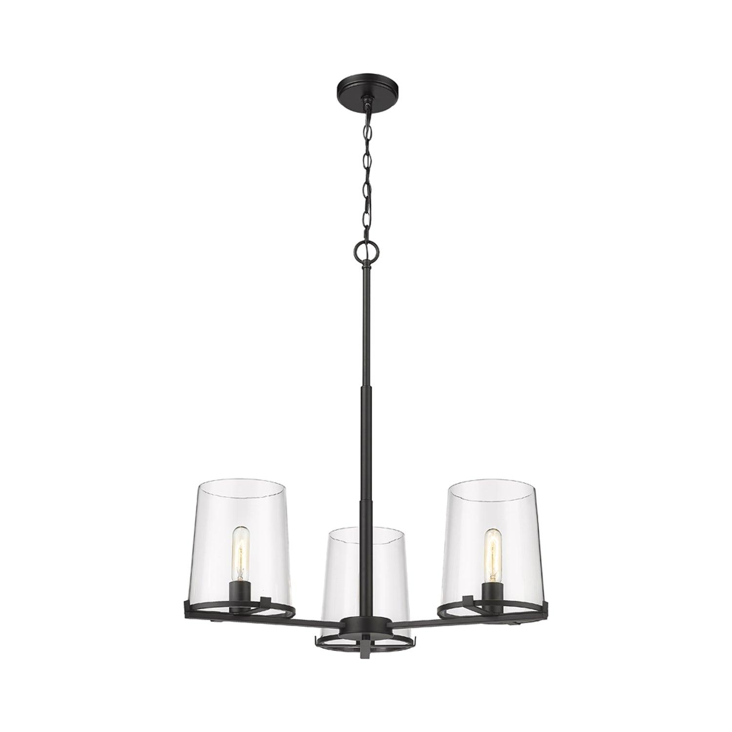 Z-Lite Callista 3 - Light Chandelier in  Matte Black