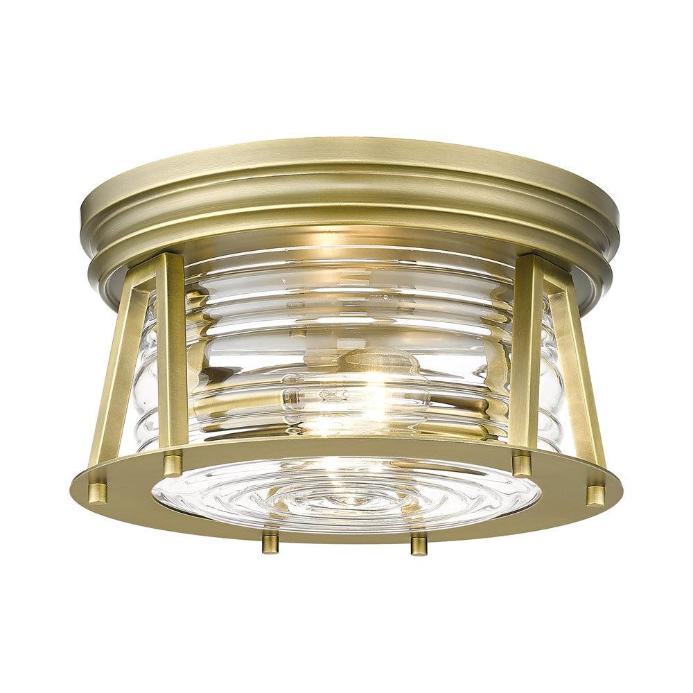Z-Lite Cape Harbor 2 - Light Flush Mount in  Rubbed Brass