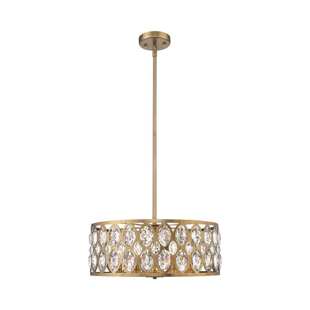 Z-Lite Dealey 6 - Light Chandelier in  Heirloom Brass