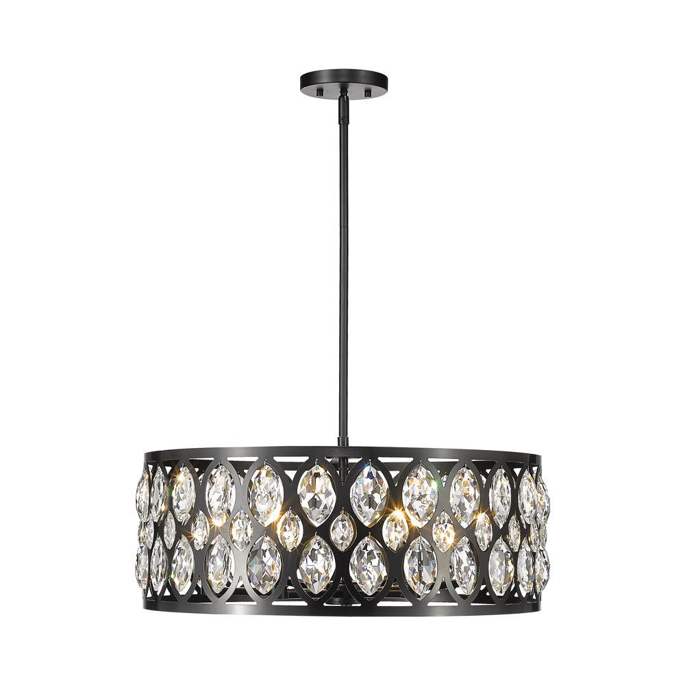 Z-Lite Dealey 6 - Light Chandelier in  Matte Black
