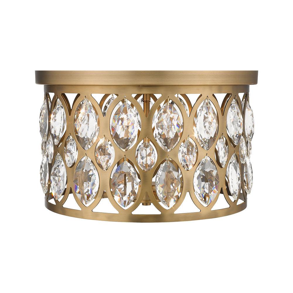 Z-Lite Dealey 4 - Light Flush Mount in  Heirloom Brass