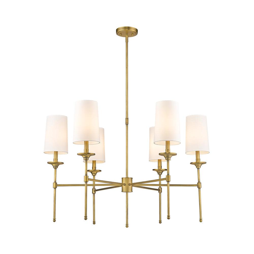 Z-Lite Emily 6 - Light Chandelier in  Rubbed Brass