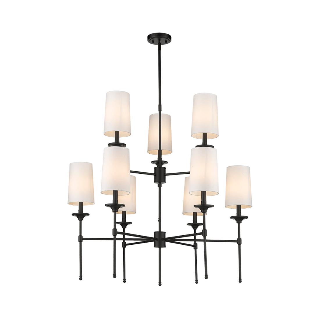 Hayse 9 - Light Dimmable Tiered Chandelier