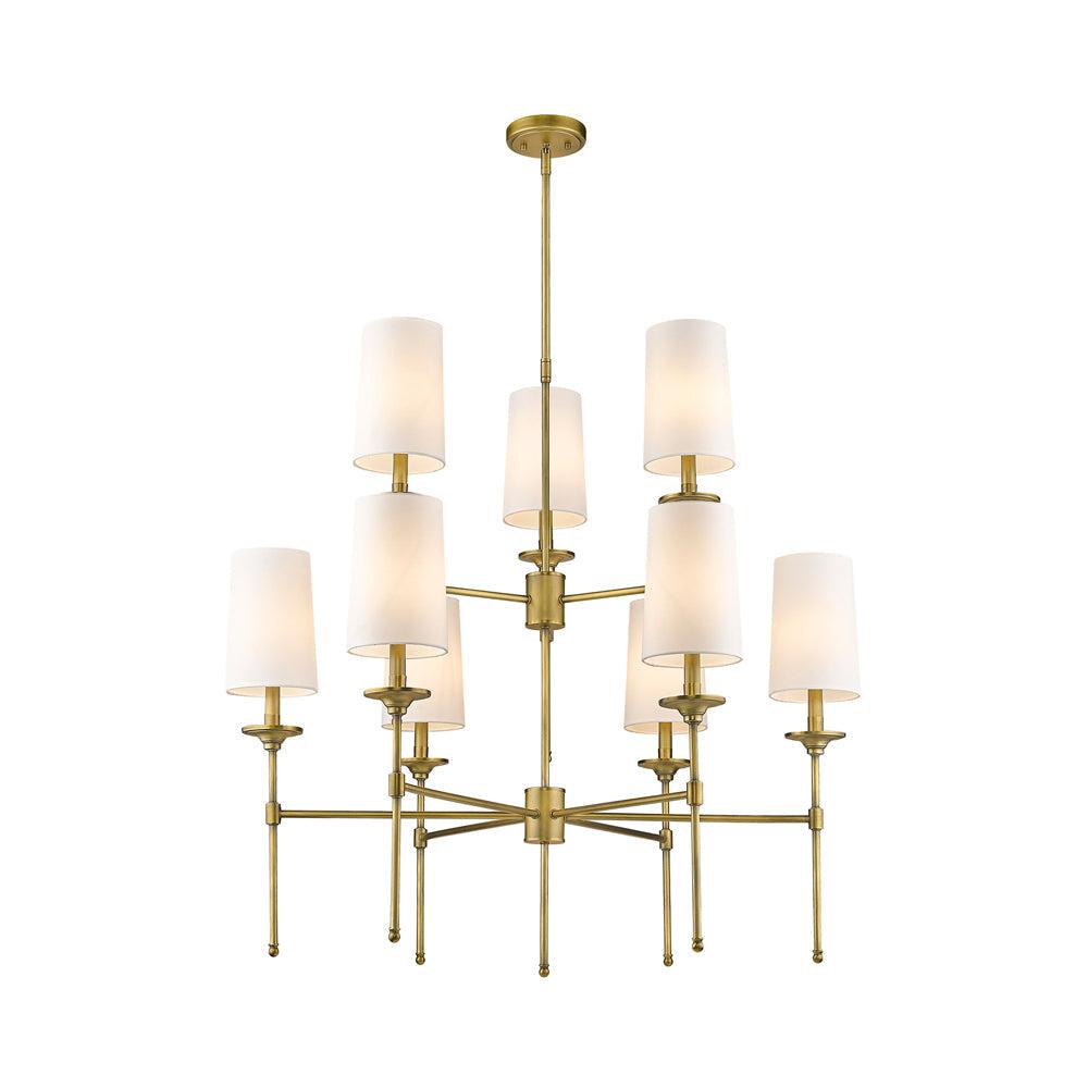 Z-Lite Emily 9 - Light Chandelier in  Rubbed Brass
