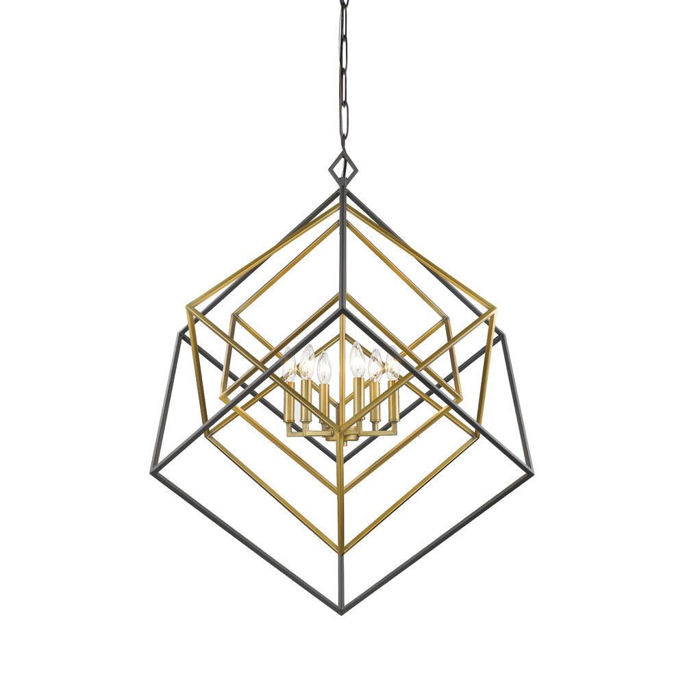 Z-Lite Euclid 6 - Light Chandelier in  Olde Brass/Bronze