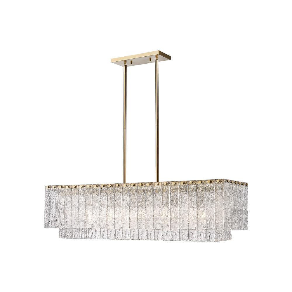 Z-Lite Glacier 5 - Light Island Pendant Light in  Modern Gold