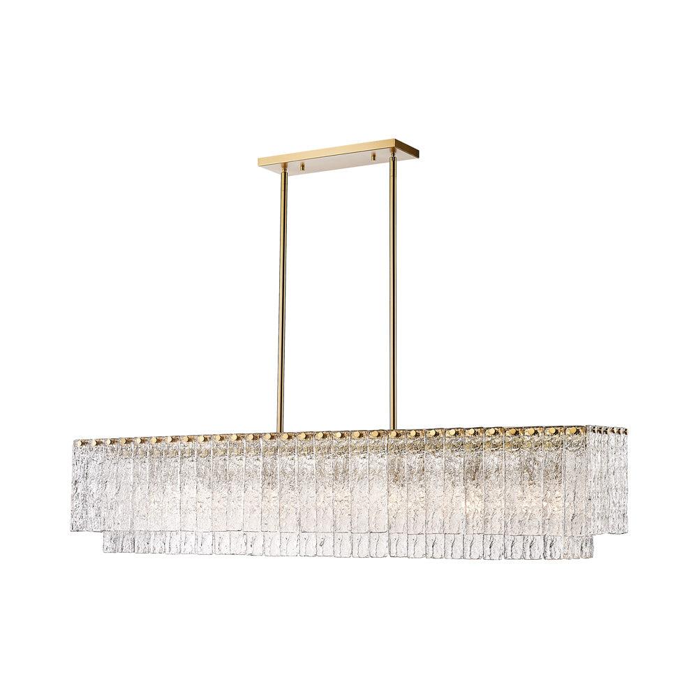 Z-Lite Glacier 7 - Light Island Pendant Light in  Modern Gold
