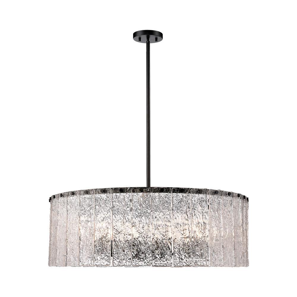 Z-Lite Glacier 12 - Light Chandelier in  Matte Black