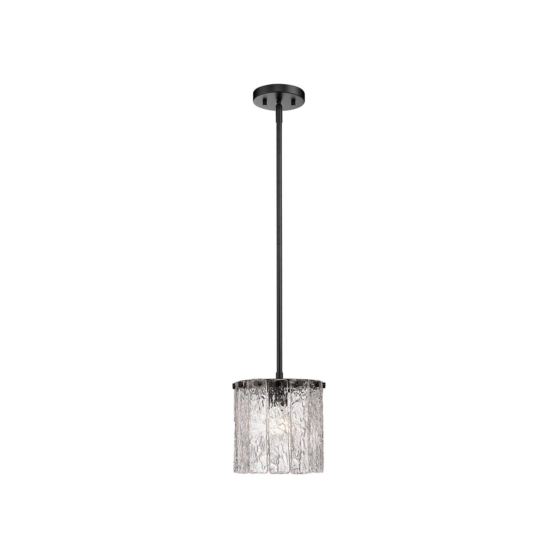 Z-Lite Glacier 1 - Light Pendant in  Matte Black
