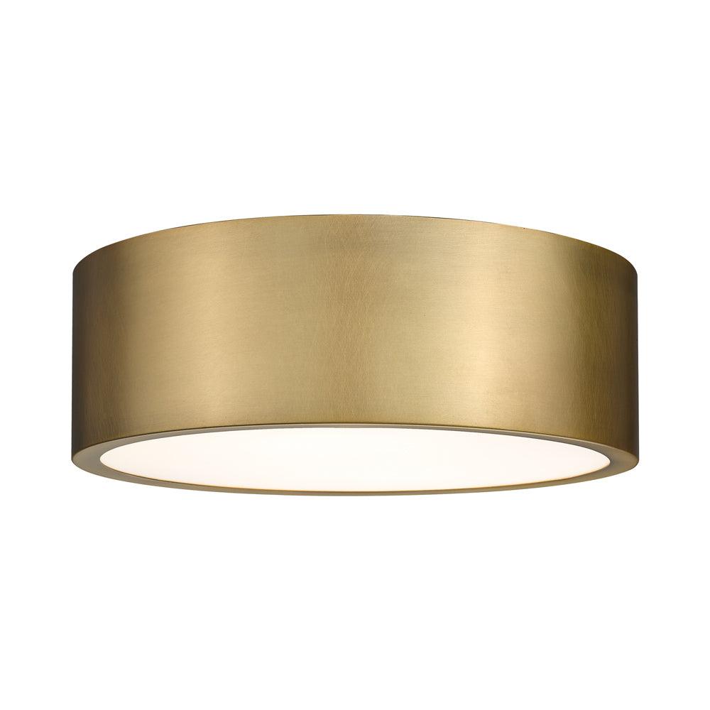 Z-Lite Harley 3 - Light Flush Mount in  Rubbed Brass