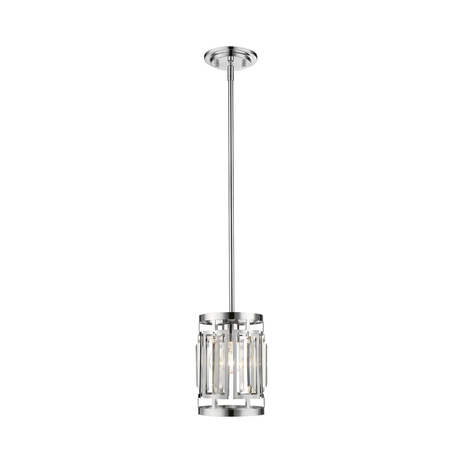Mersesse Chrome and Crystal 1-Light Pendant