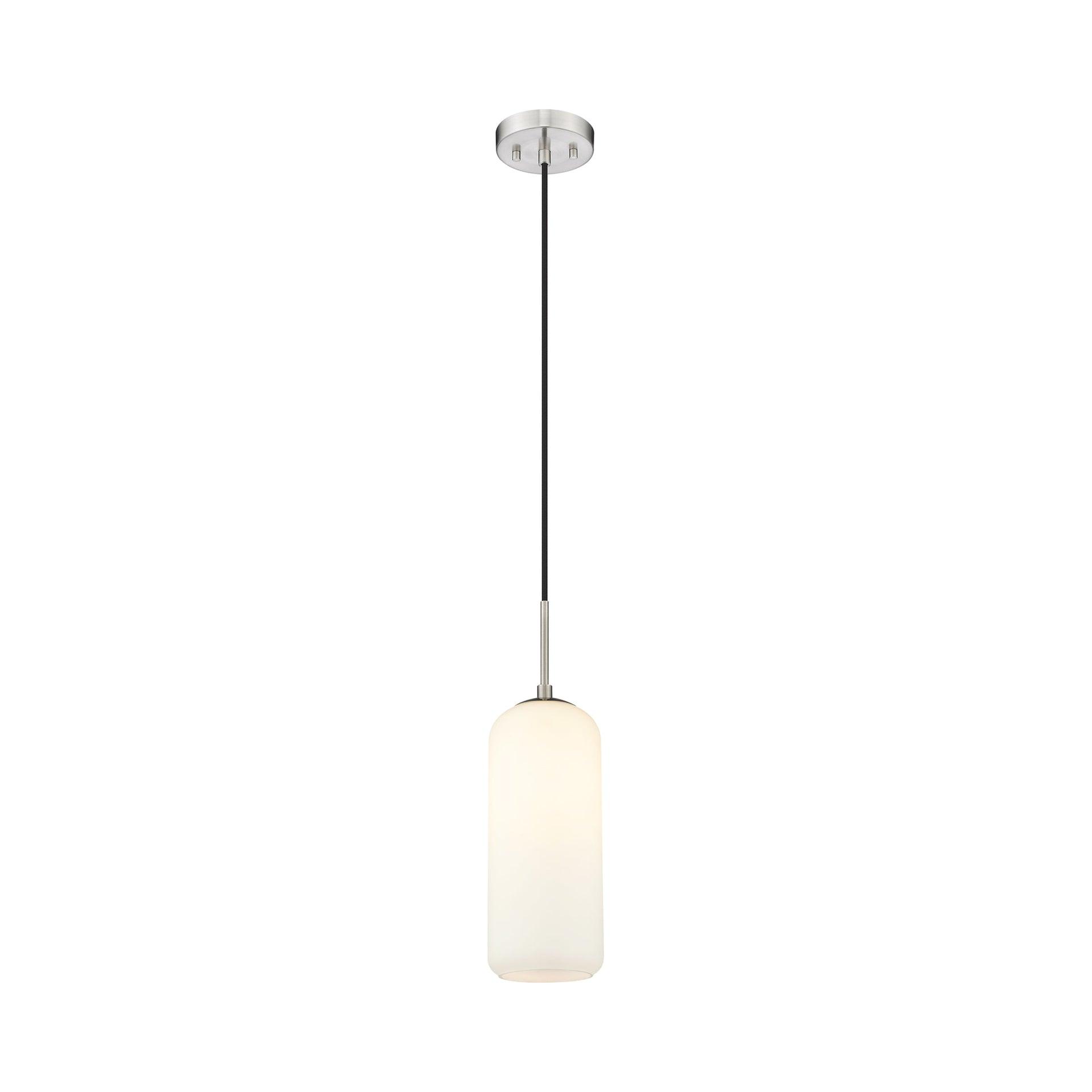 Z-Lite Monty 1 - Light Pendant in  Brushed Nickel/Opal