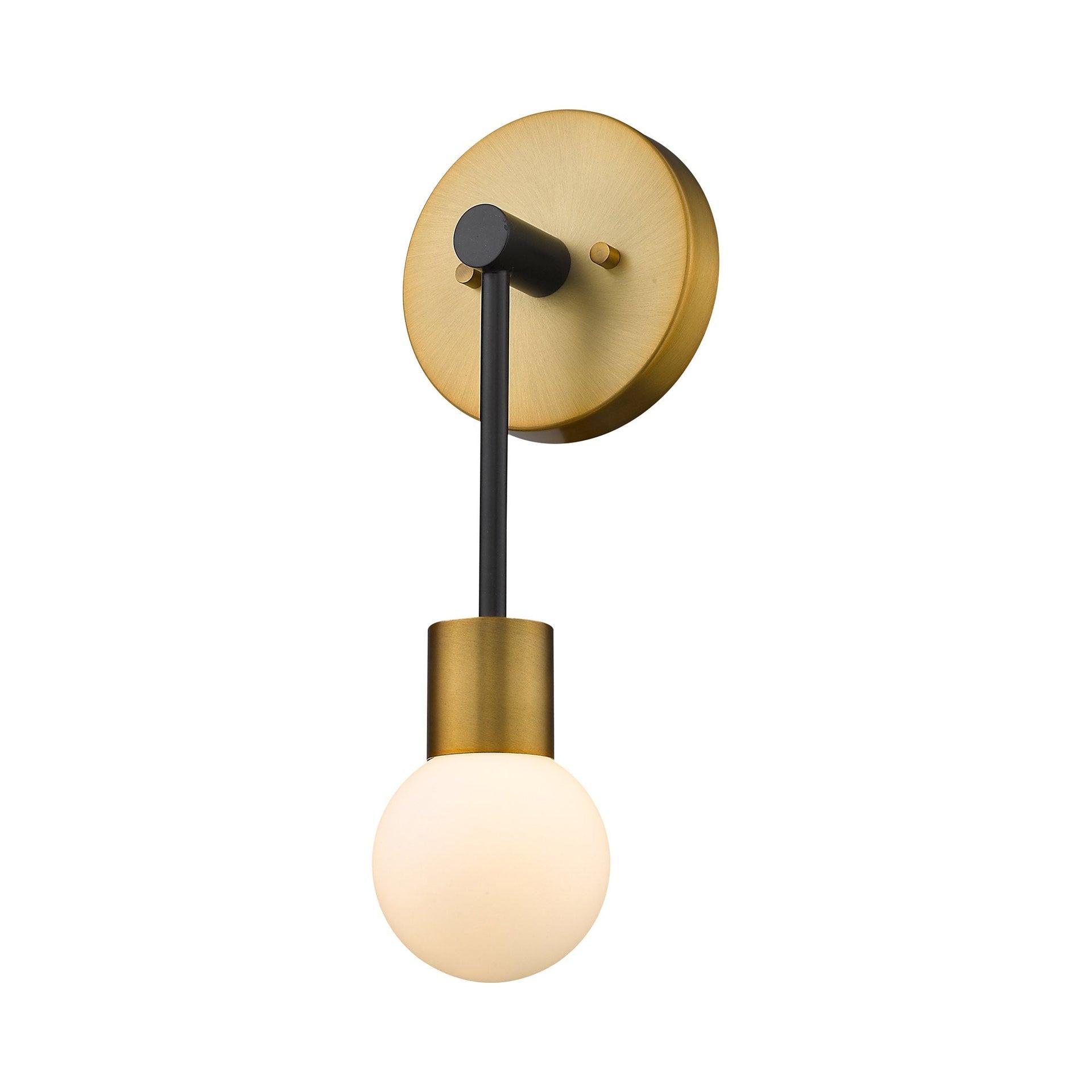 Z-Lite Neutra 1 - Light Wall Light in  Matte Black/Foundry Brass