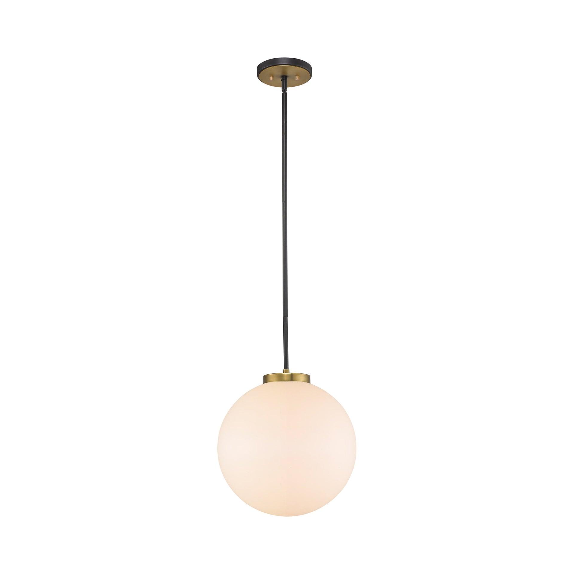 Z-Lite Parsons 1 - Light Pendant in  Matte Black/Olde Brass