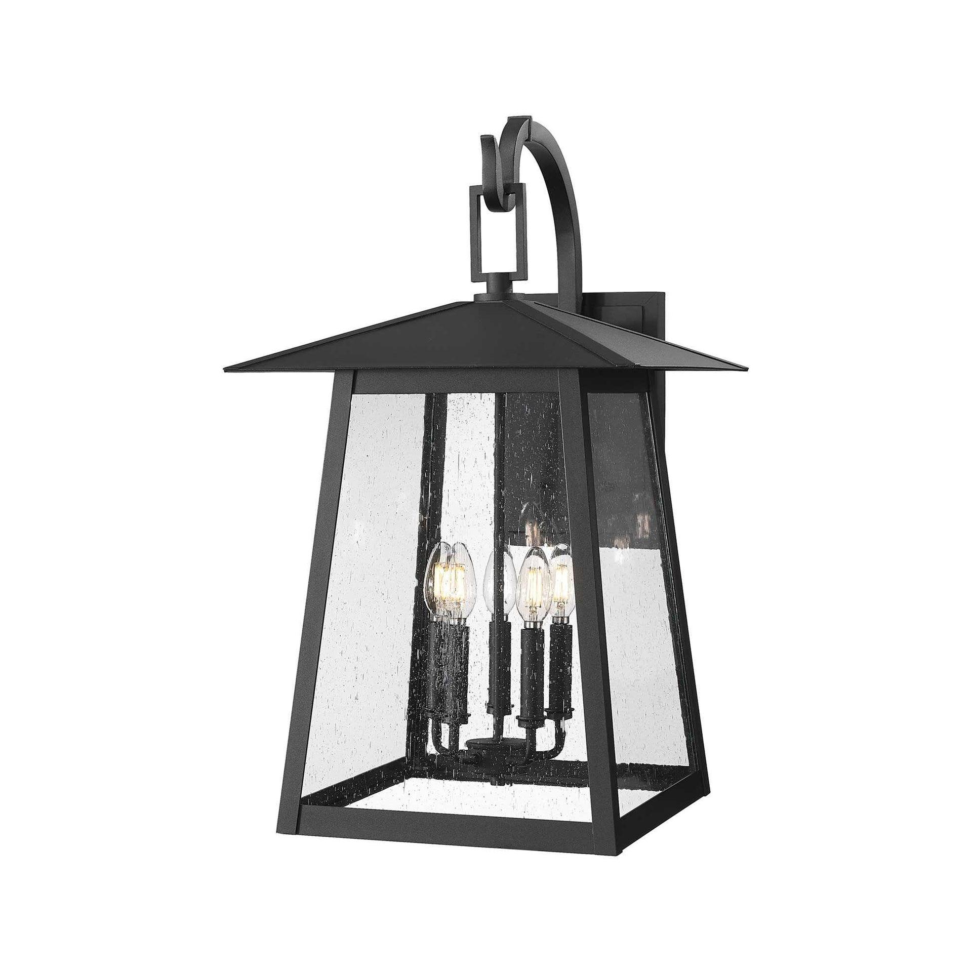 Rainer 5 Light Outdoor Wall Light in Black