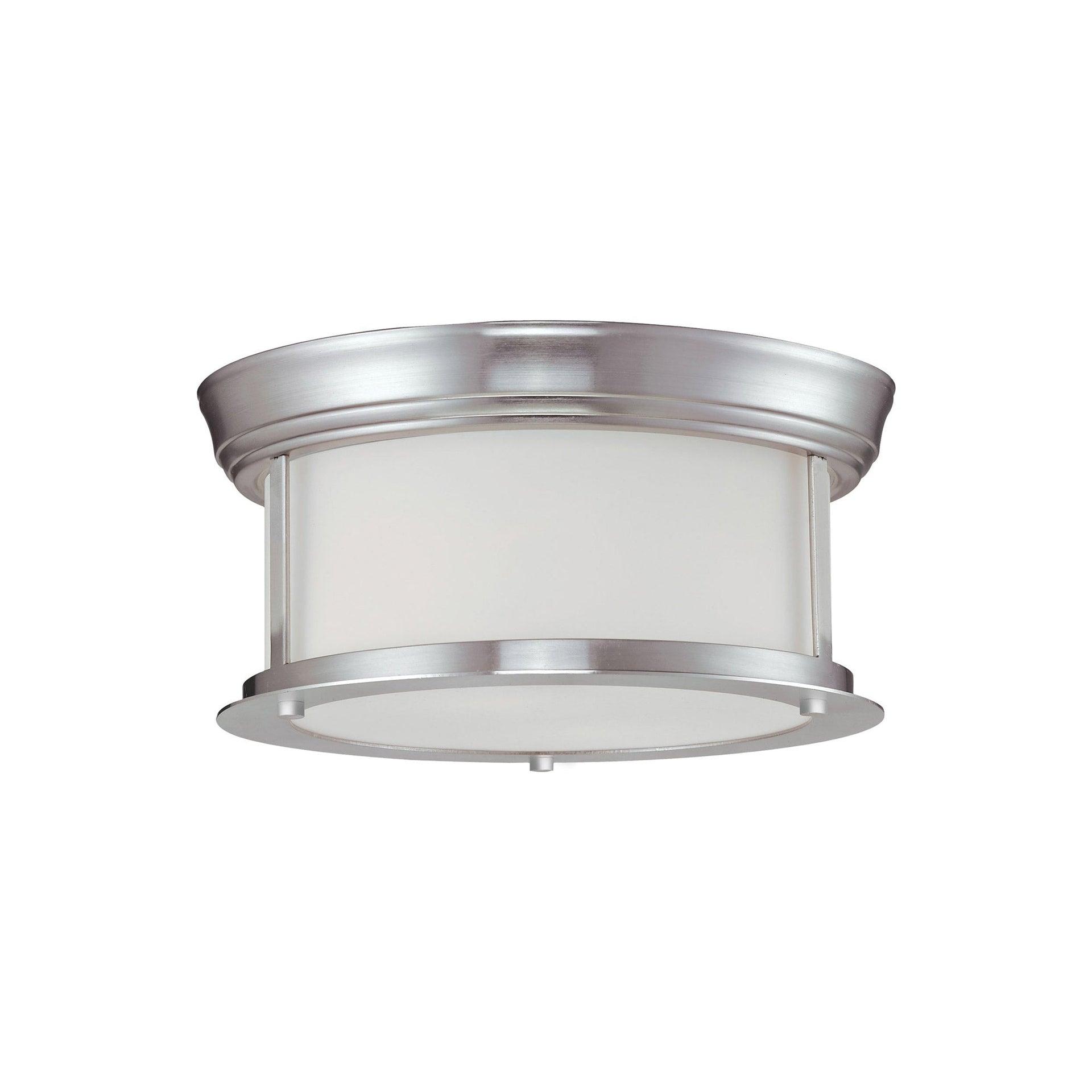 2002F10-BN-Z-Lite-Sonna - 2 Light Flush Mount in Seaside Style - 10.75 Inches Wide by 5 Inches High