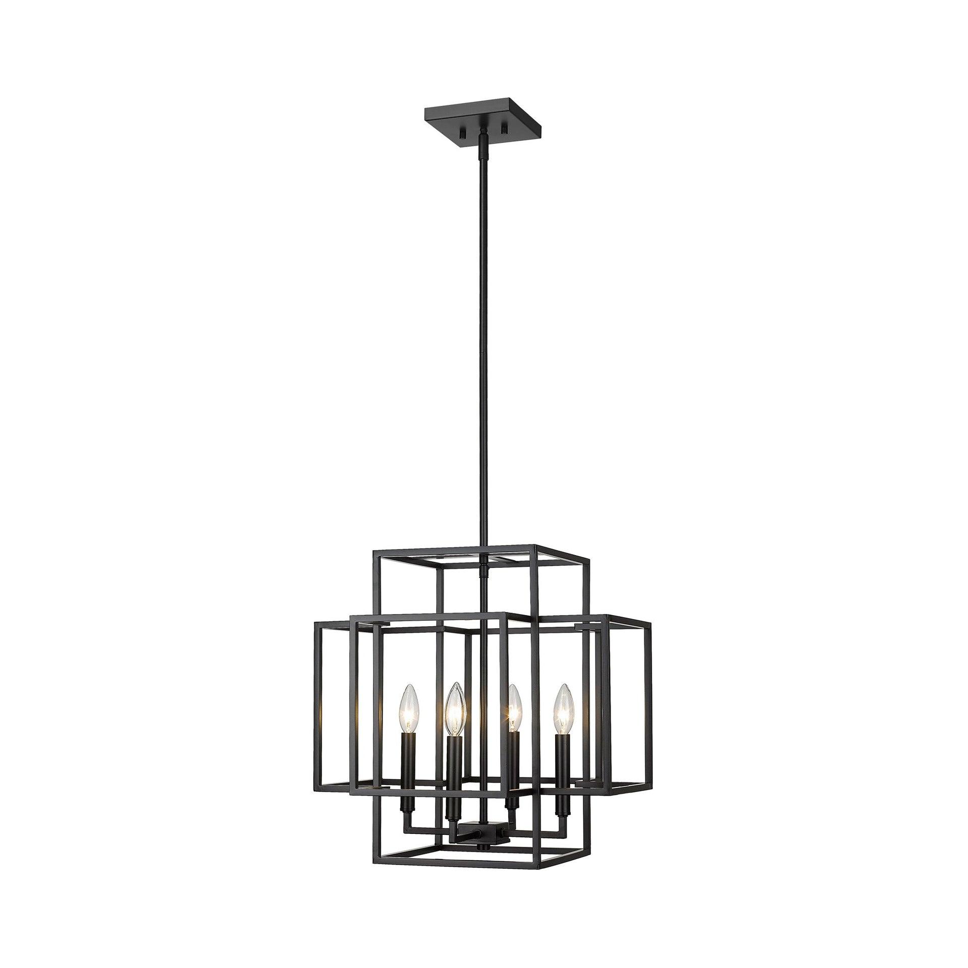 Z-Lite Titania 4 - Light Chandelier in  Matte Black