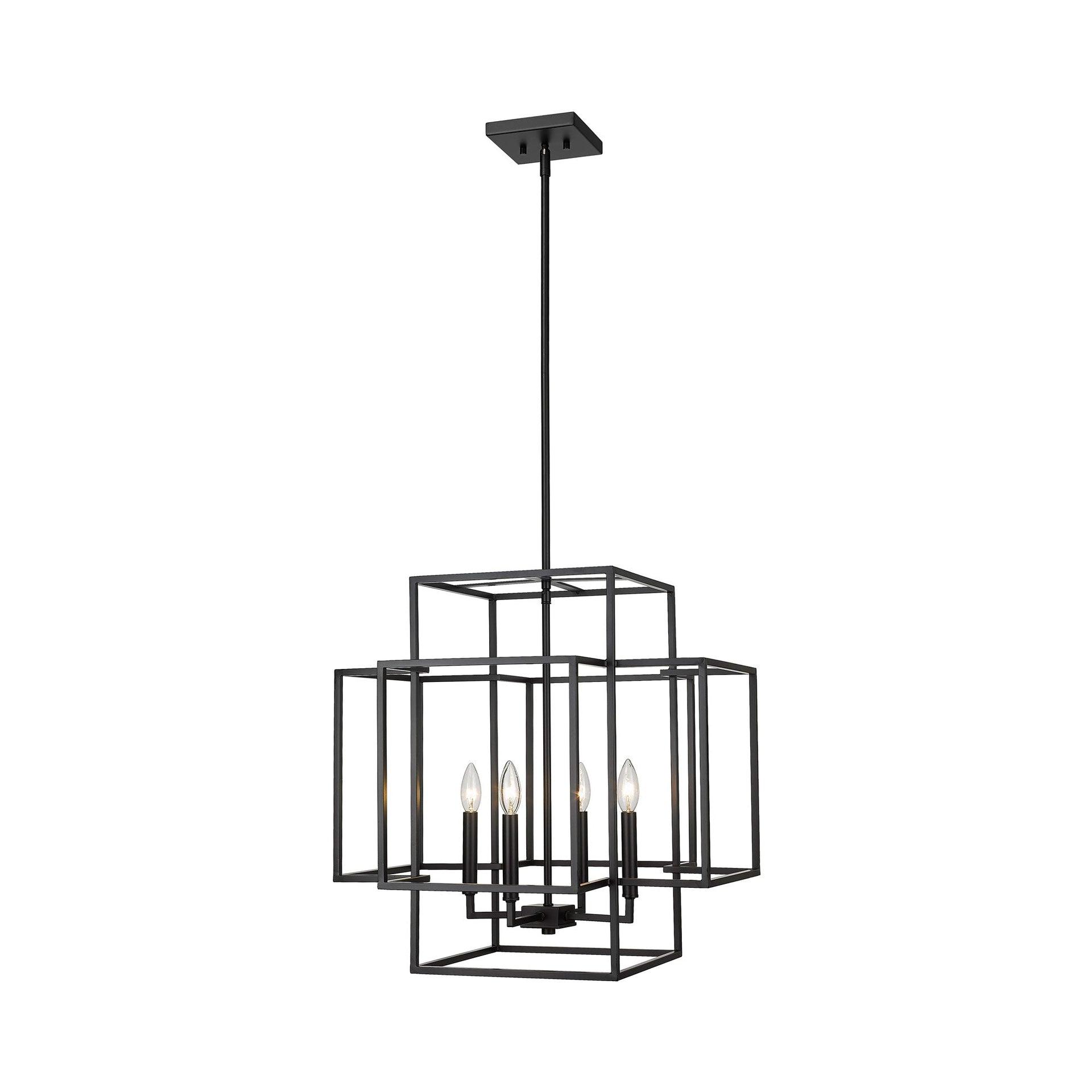 Z-Lite Titania 4 - Light Chandelier in  Matte Black