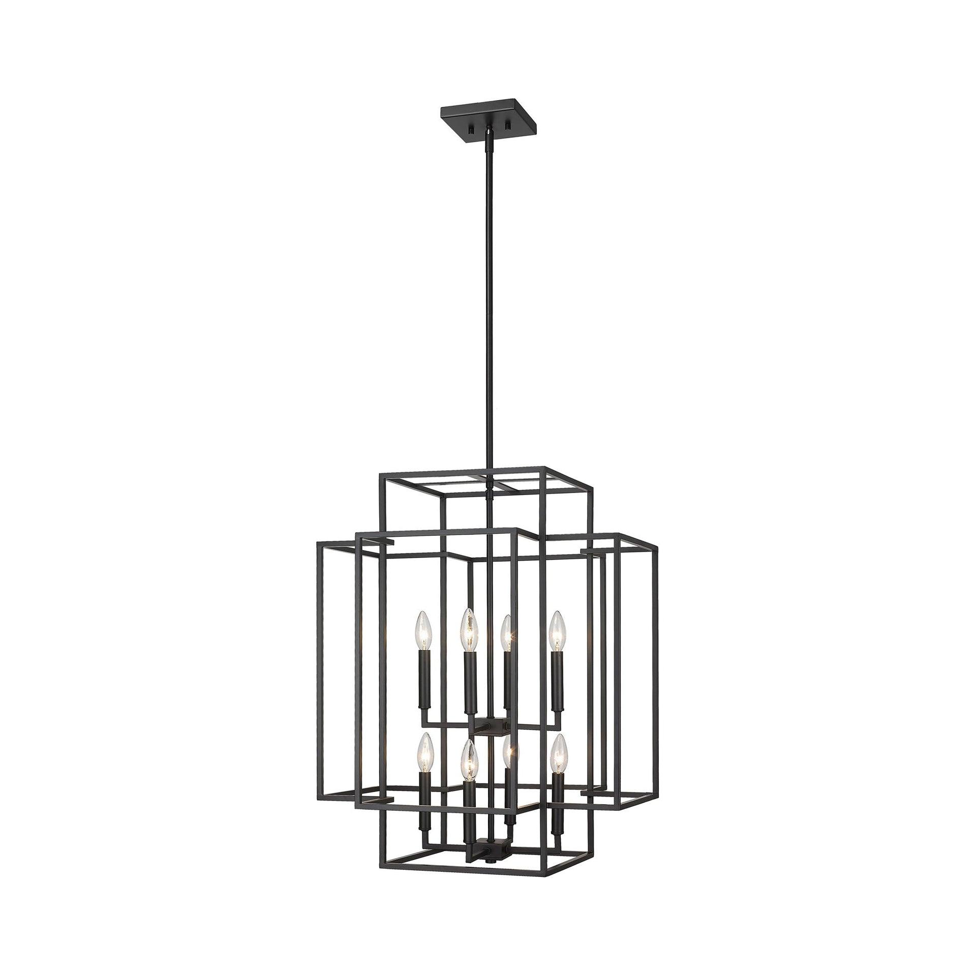 Z-Lite Titania 8 - Light Chandelier in  Matte Black