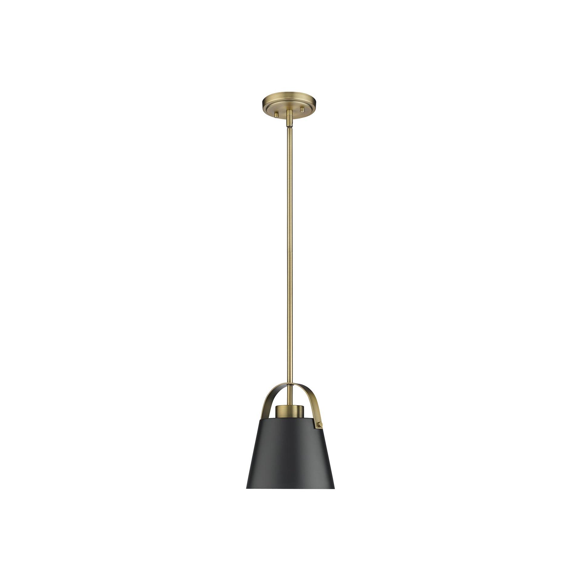 Z-Lite Z-Studio 1 - Light Pendant in  Matte Black/Heritage Brass