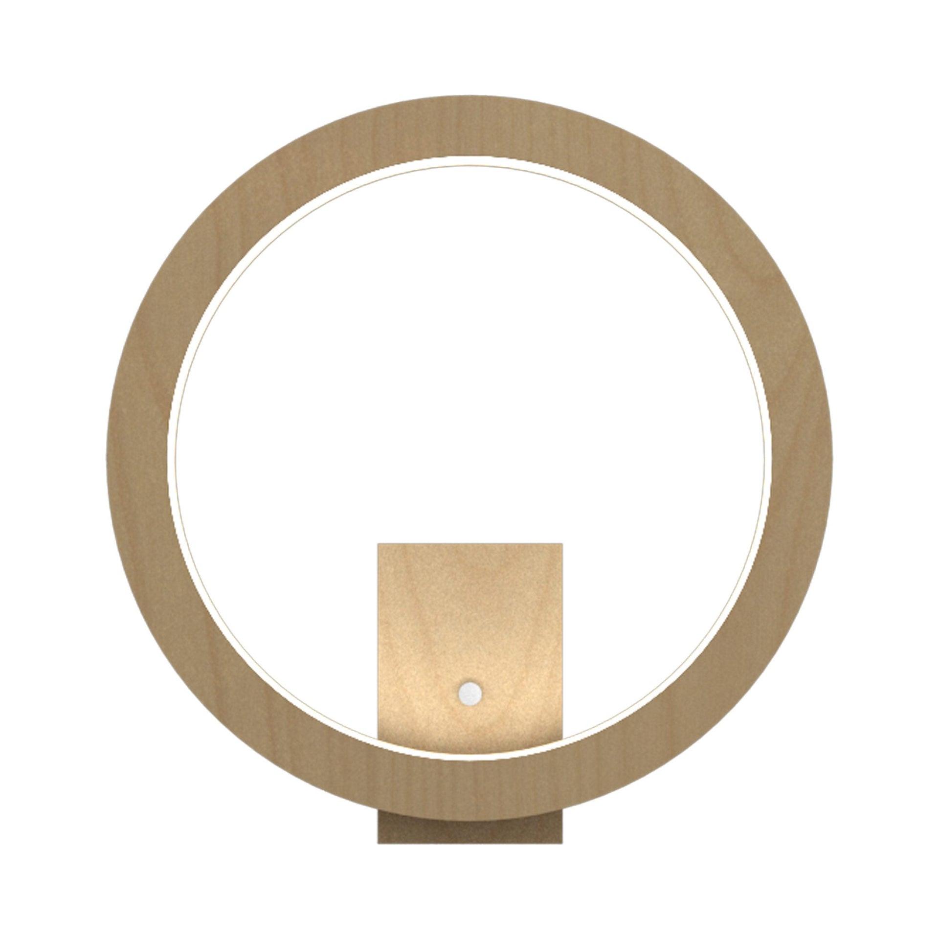Maple LED Round Wall Sconce with Square Backplate