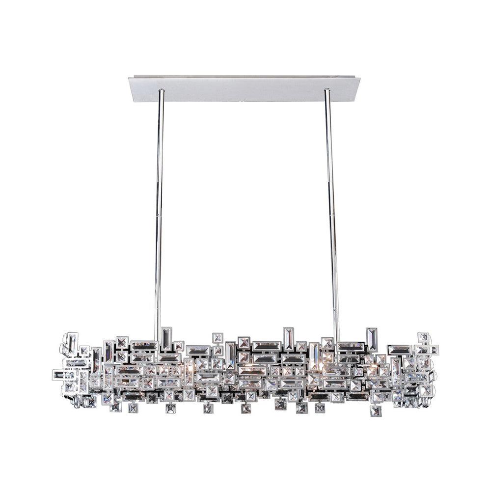 Vermeer 8 - Light Chrome Kitchen Island Pendant