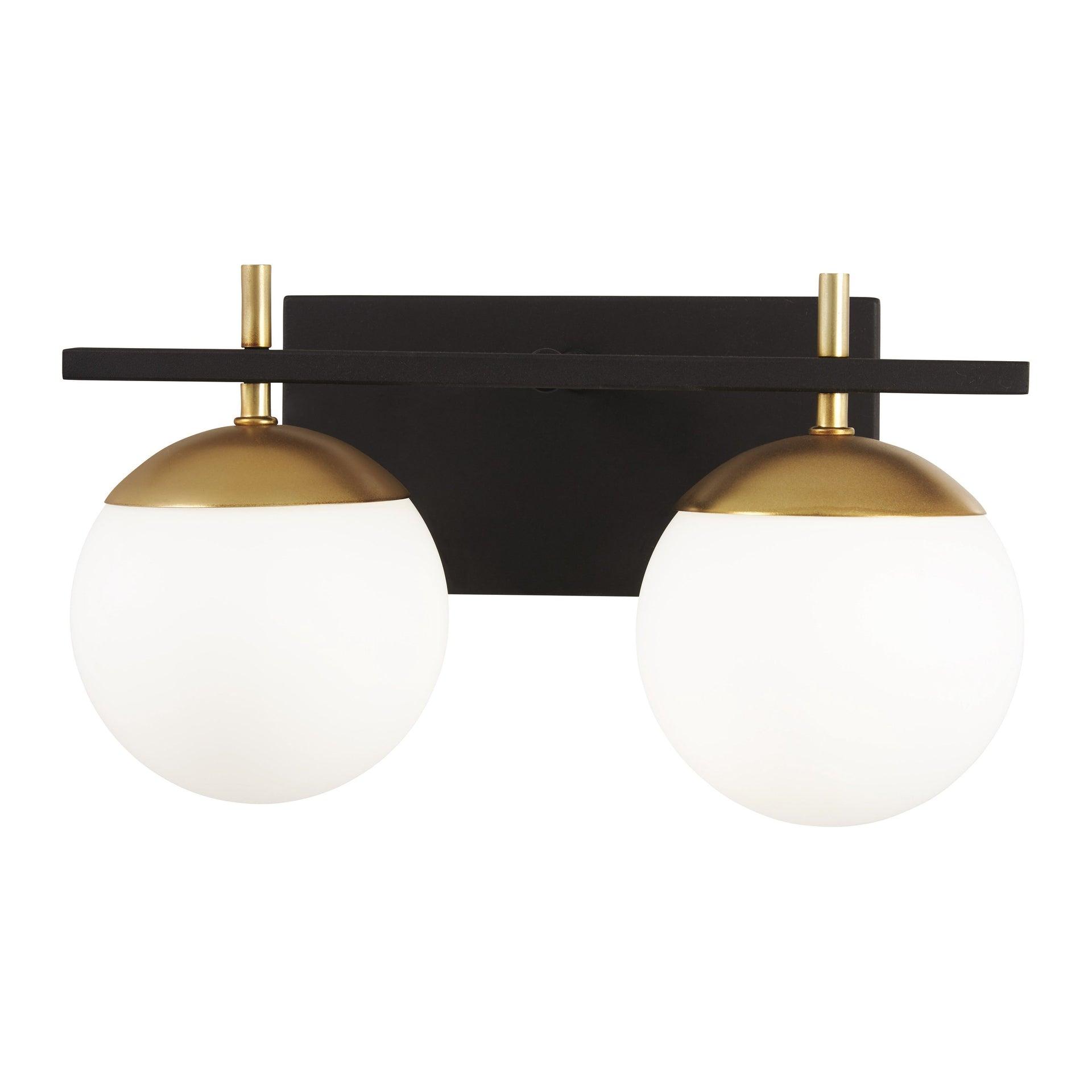 George Kovacs Alluria 8 1/2" High Black and Gold 2-Light Wall Sconce
