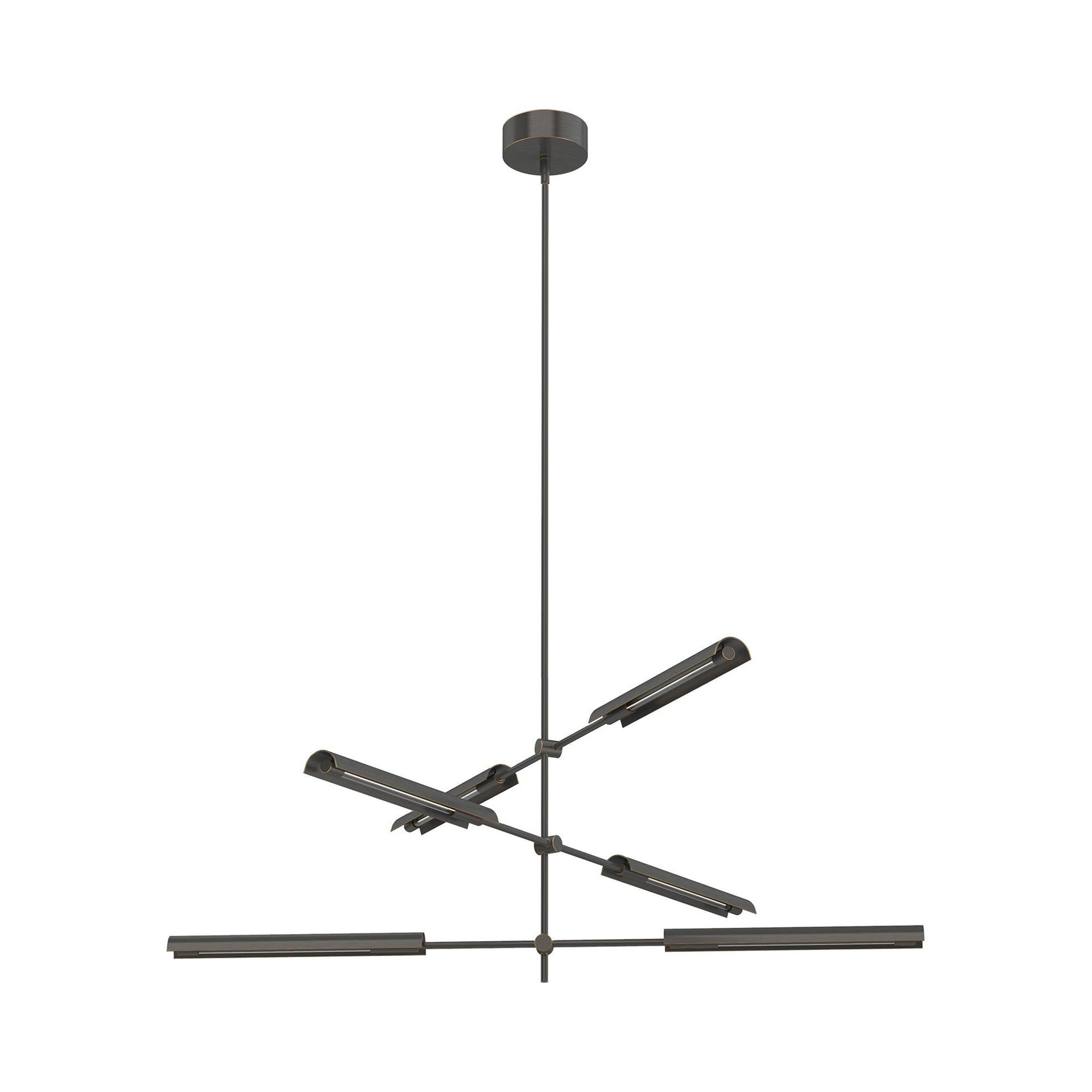 Astrid 6 - Light Dimmable LED Sputnik Modern Linear Chandelier