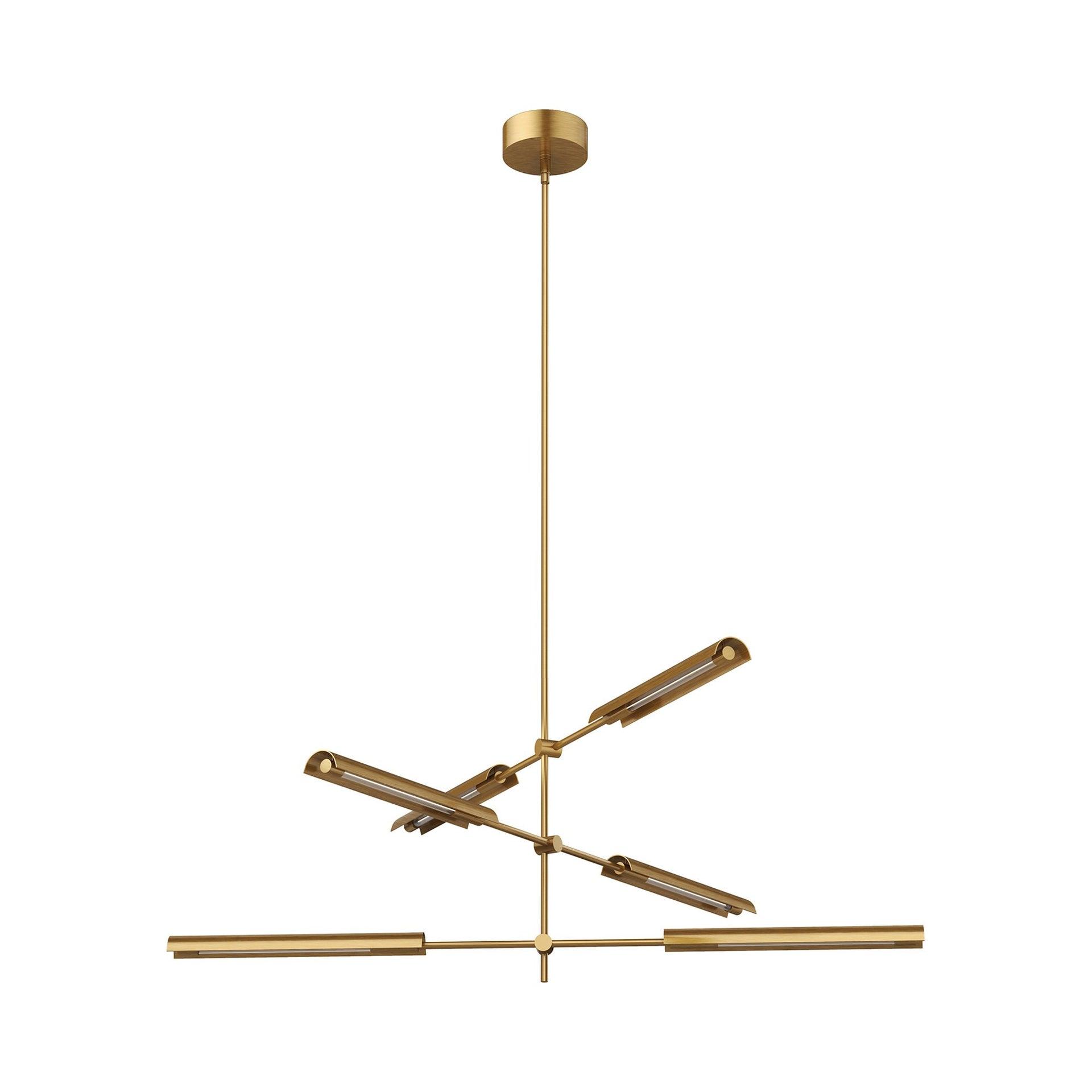 Alora Lighting Astrid 6 - Light Dimmable LED Sputnik Modern Linear Chandelier
