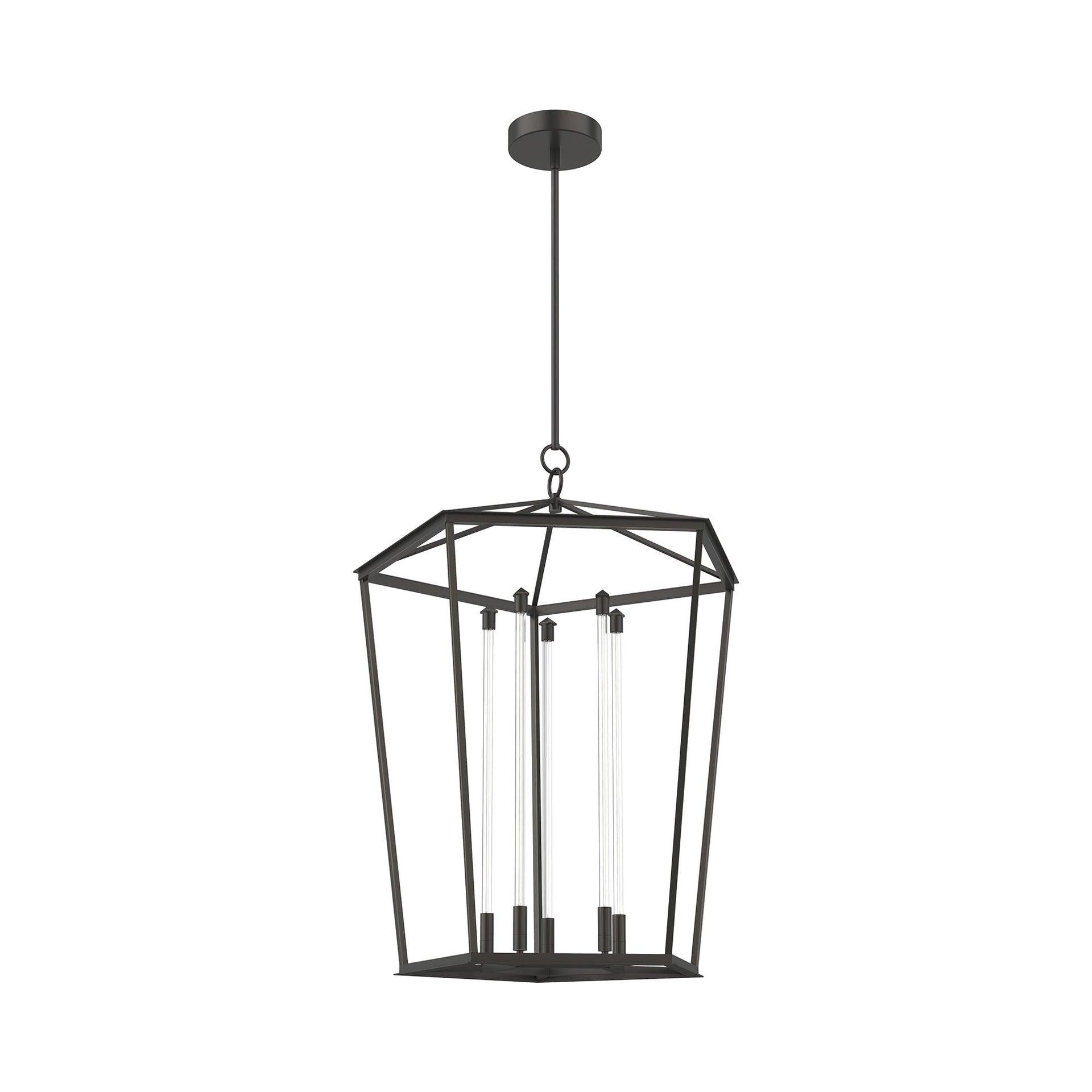 Urban Bronze Glass 5-Light LED Chandelier