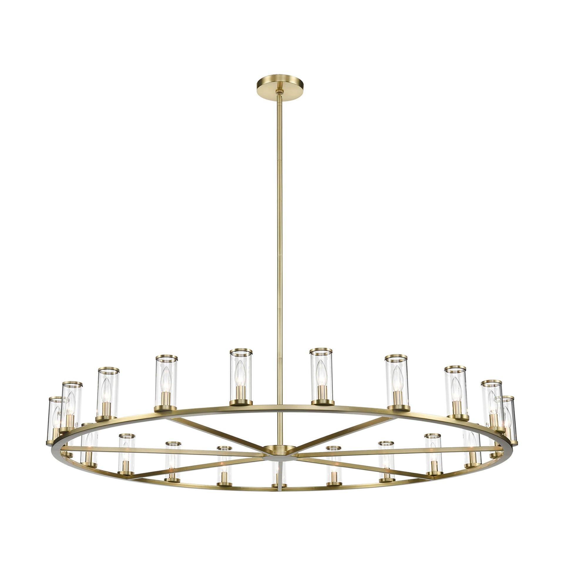 Alora Lighting Revolve 21 - Light Dimmable Wagon Wheel Chandelier