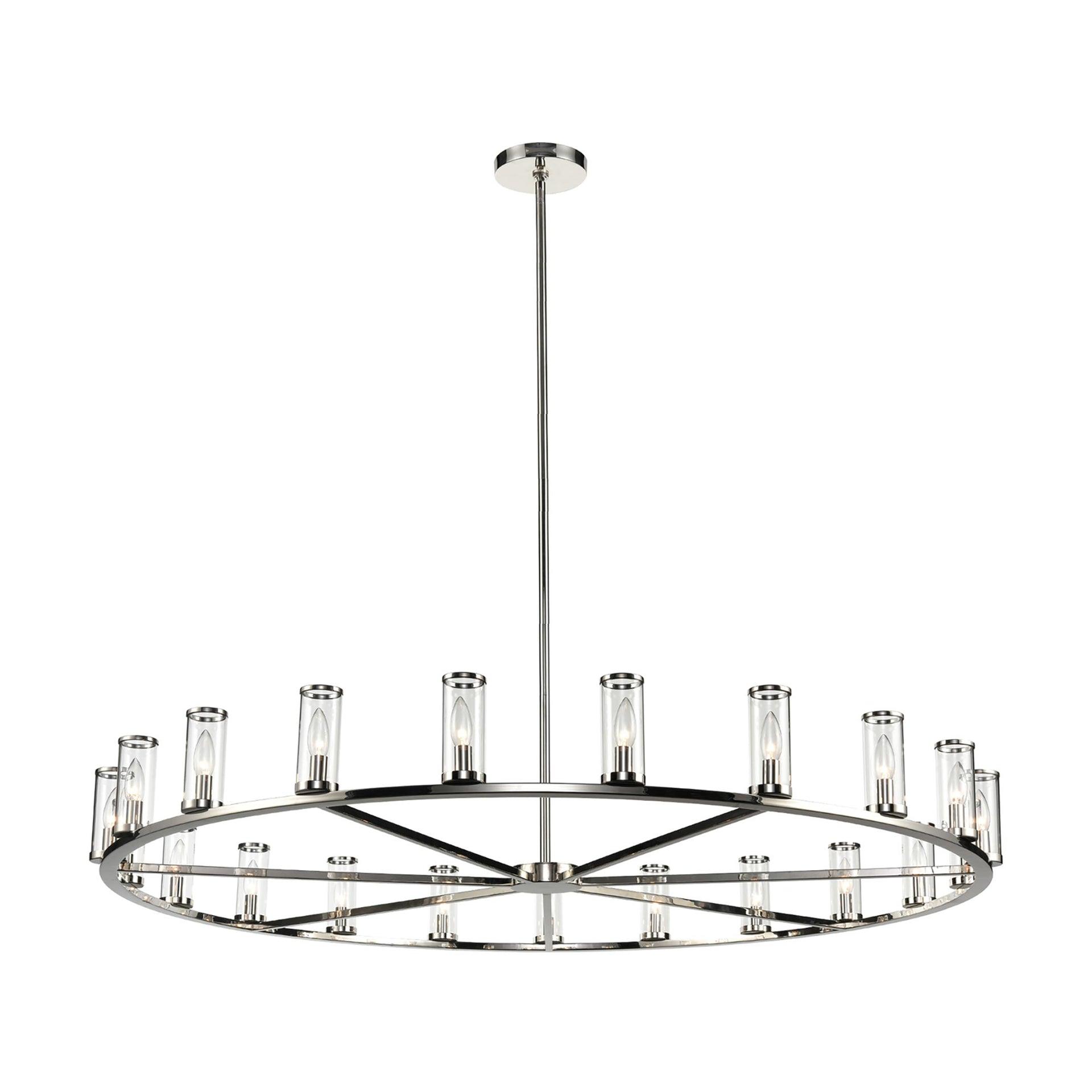 Revolve 21 - Light Dimmable Wagon Wheel Chandelier