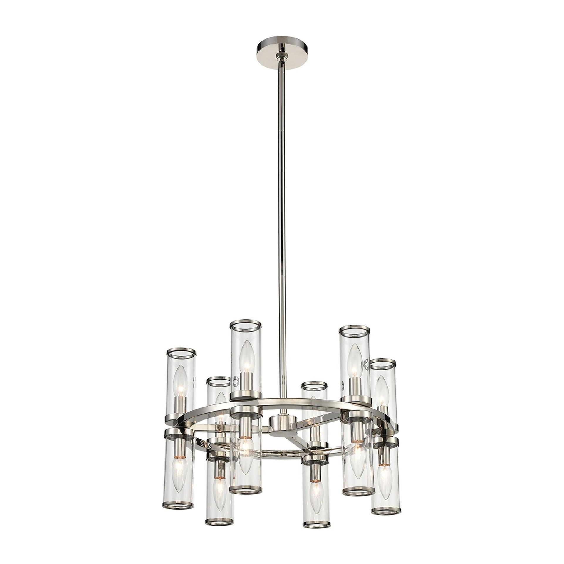 Alora Lighting Revolve 12 - Light Dimmable Wagon Wheel Chandelier