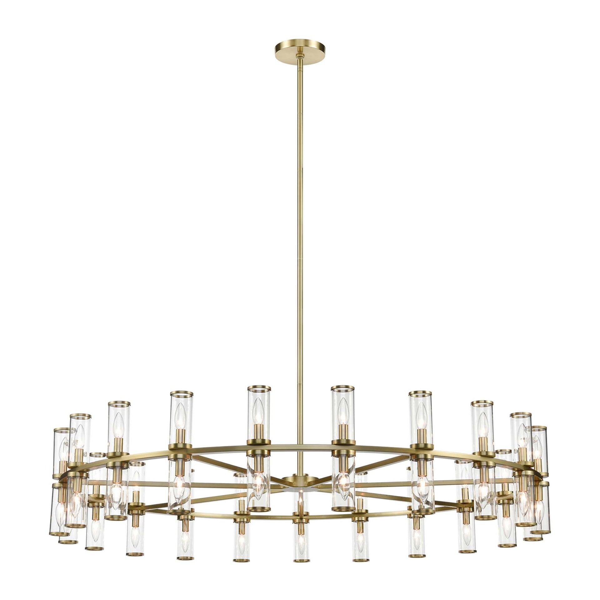 Revolve 42 - Light Dimmable Wagon Wheel Chandelier