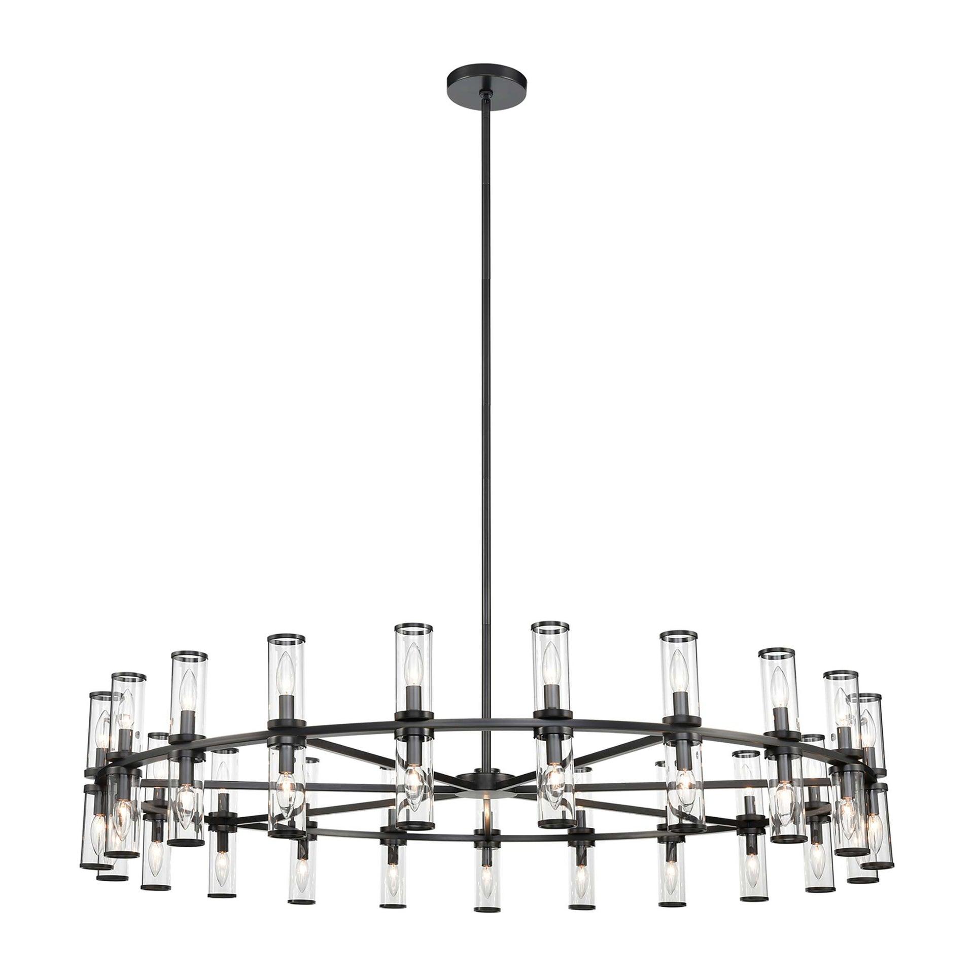 Revolve 42 - Light Dimmable Wagon Wheel Chandelier