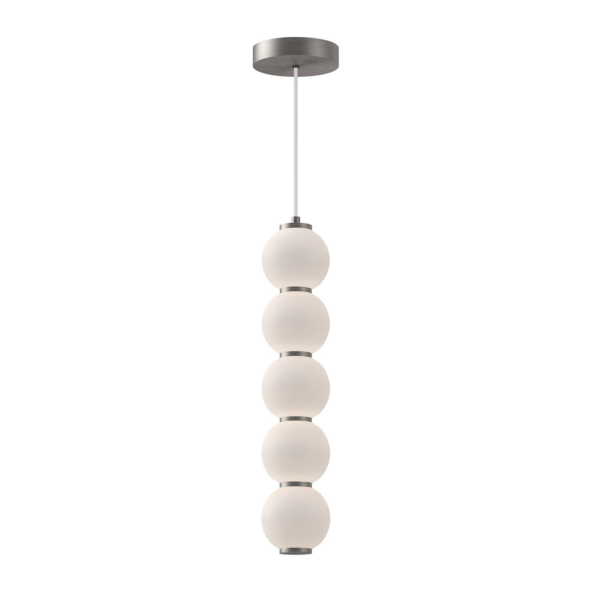 Bijou Elegance Brushed Nickel Globe LED Pendant Light