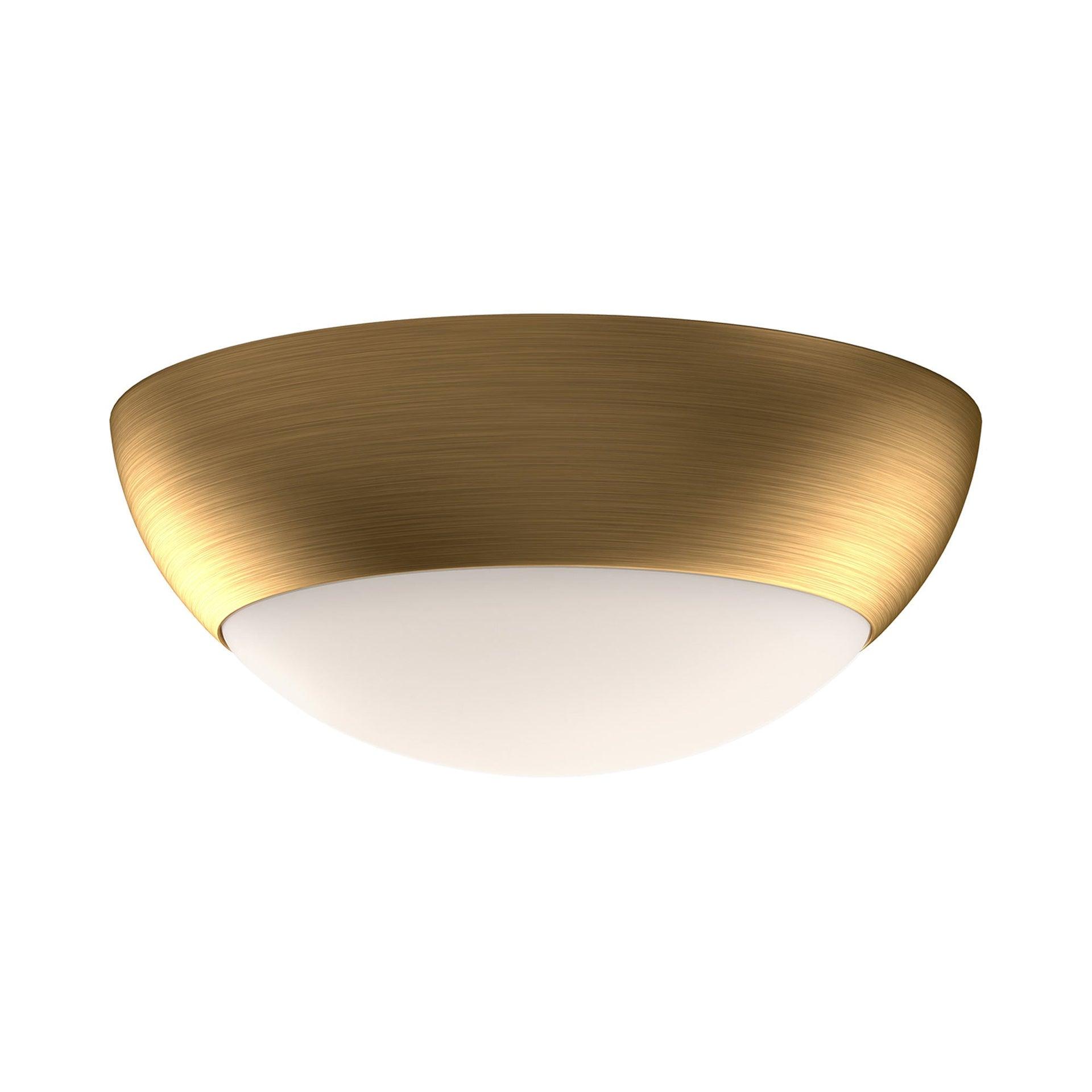 Rubio 12.25" Matte Black and Gold Glass Flush Mount