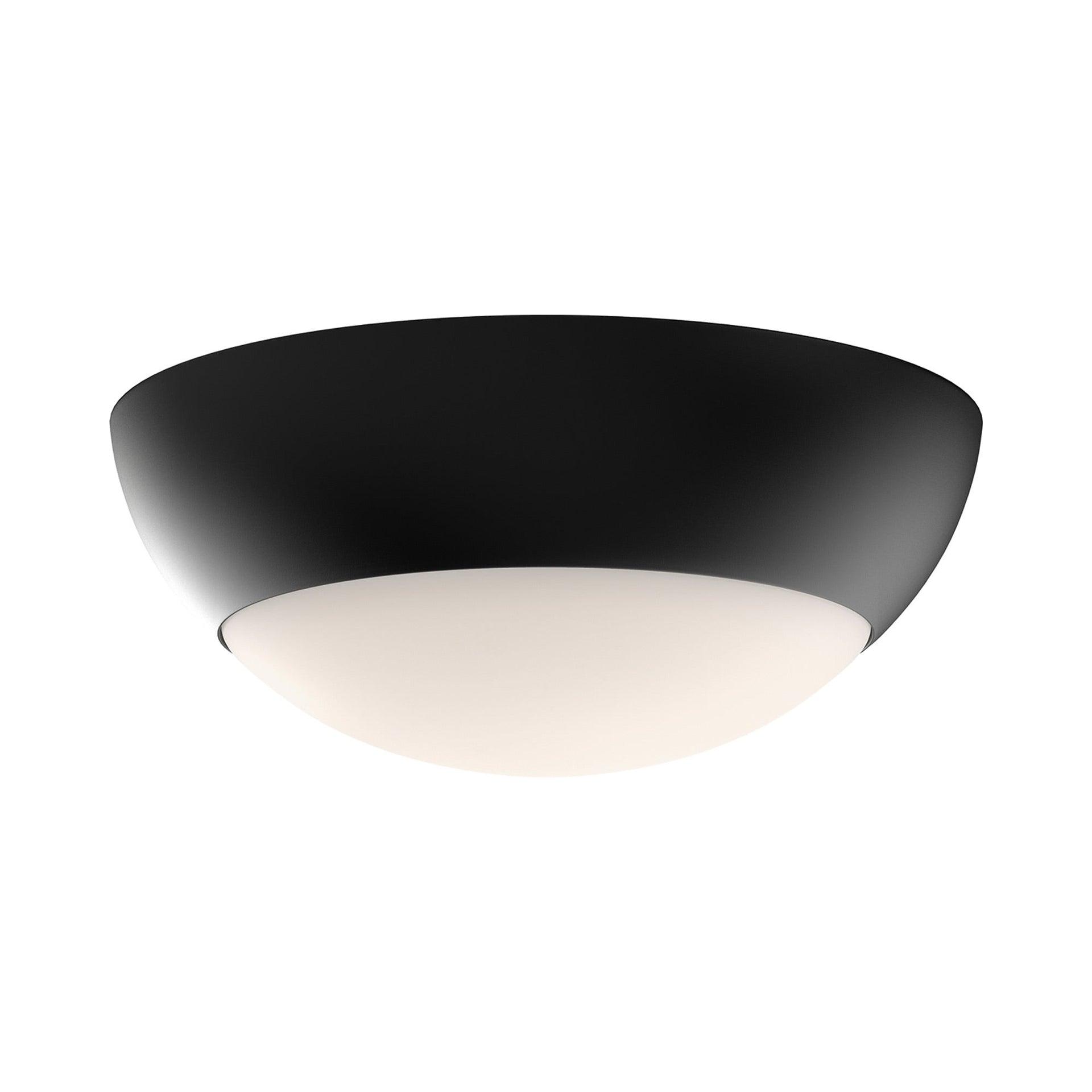 Rubio Minimalist Mid-Century Globe Flush Mount in Matte Black