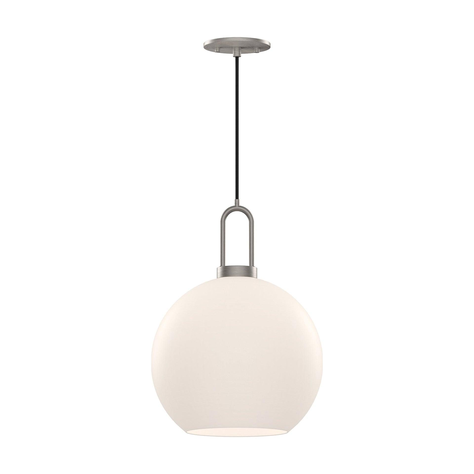 Soji Mini Globe Pendant Light in Brushed Nickel with Glass Detail
