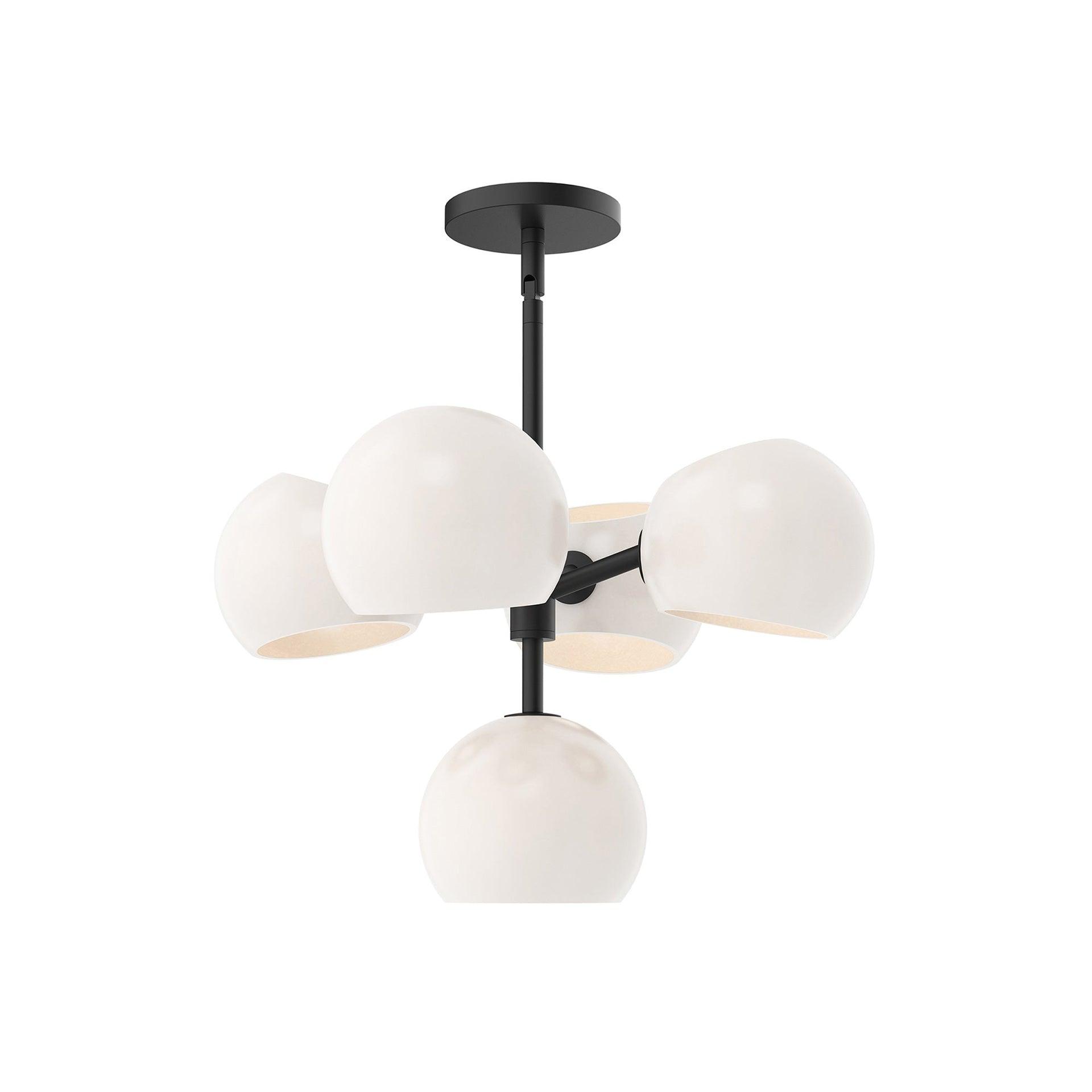 Willow Mid-Century Matte Black Sputnik Chandelier