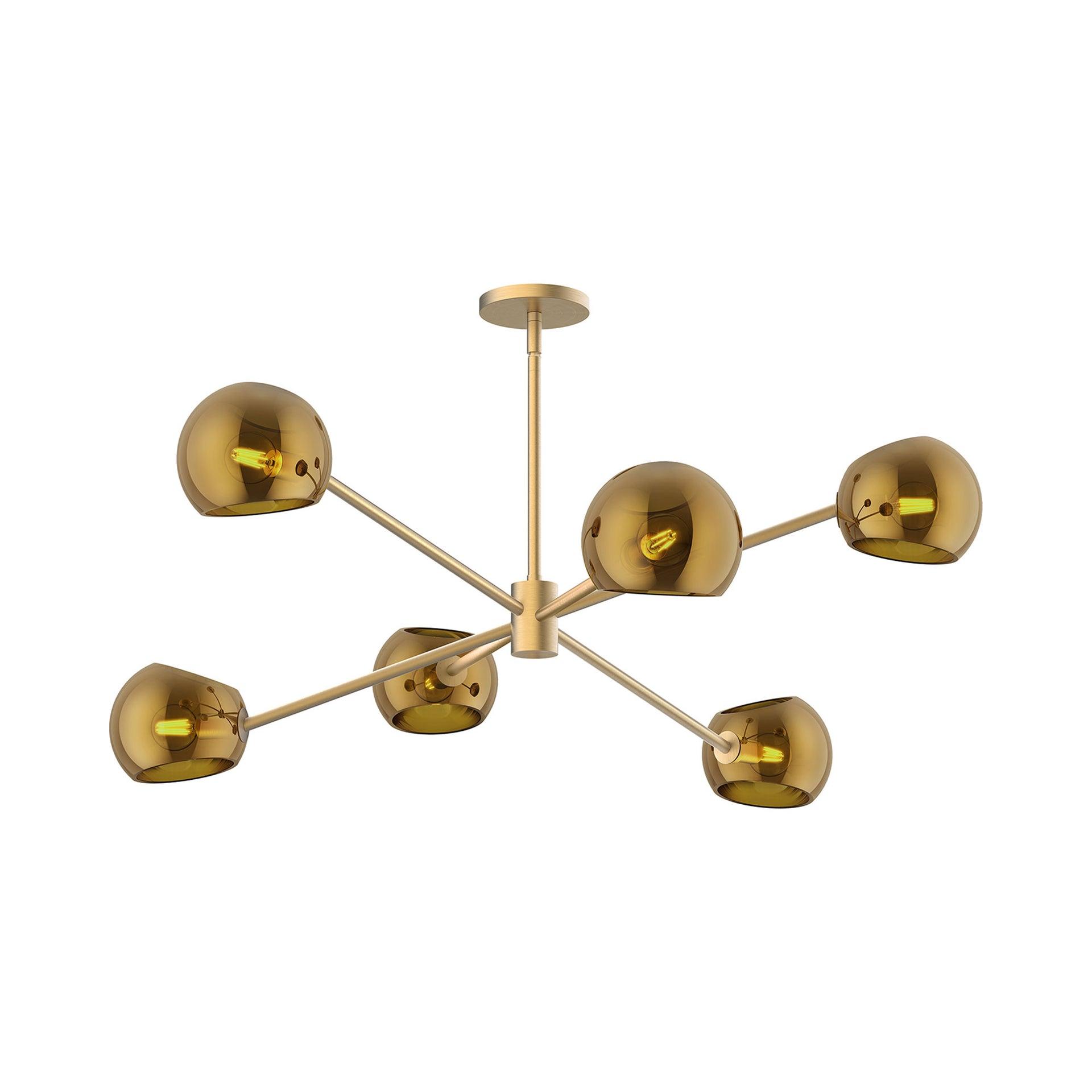 Willow 6 Light Metal Sputnik Chandelier